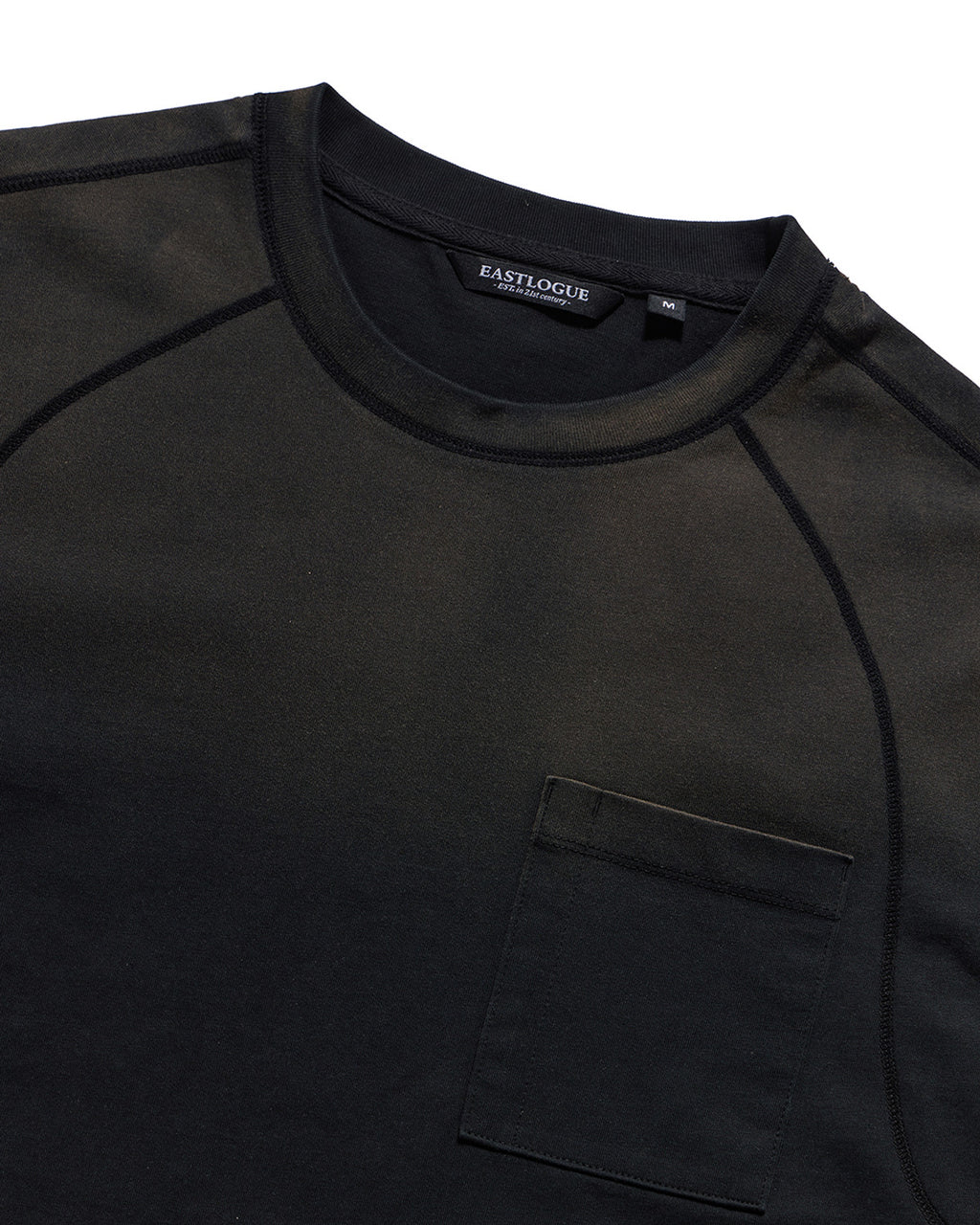 Eastlogue - Cover Stitch Half T-shirts (Black) product image 3 | TRAB K-Fashion Australia