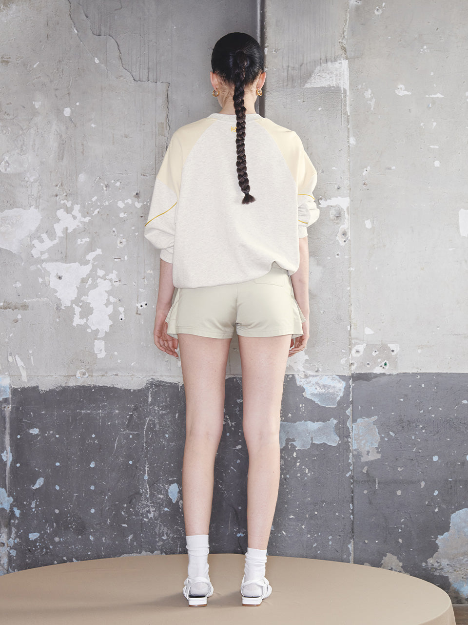 Kijun - Art School Pullover (Melange Oatmeal Cream) product image 6 | TRAB K-Fashion Australia