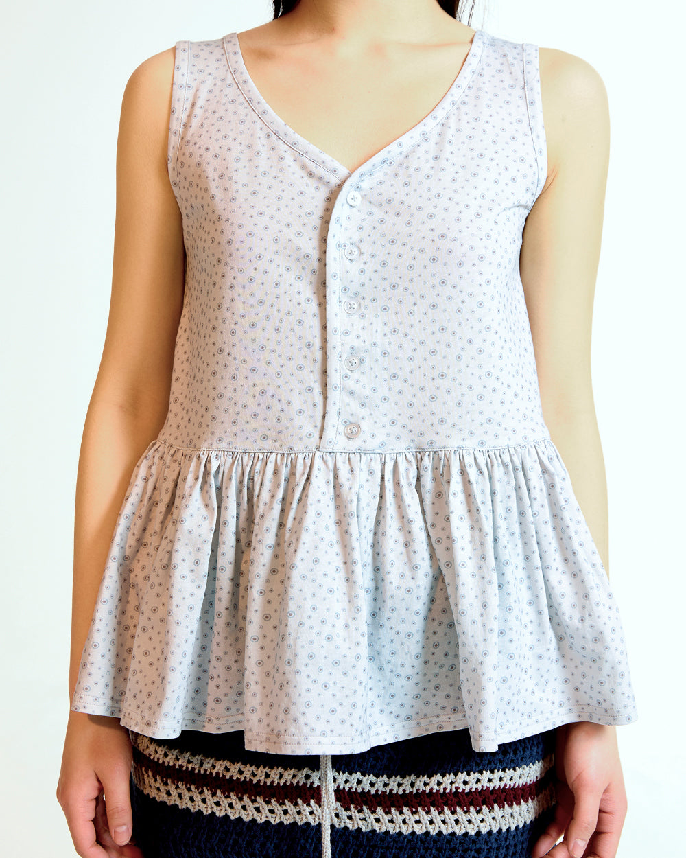 Coyseio - Dudu Ruffle Sleeveless (Ice Grey) product image 8 | TRAB K-Fashion Australia