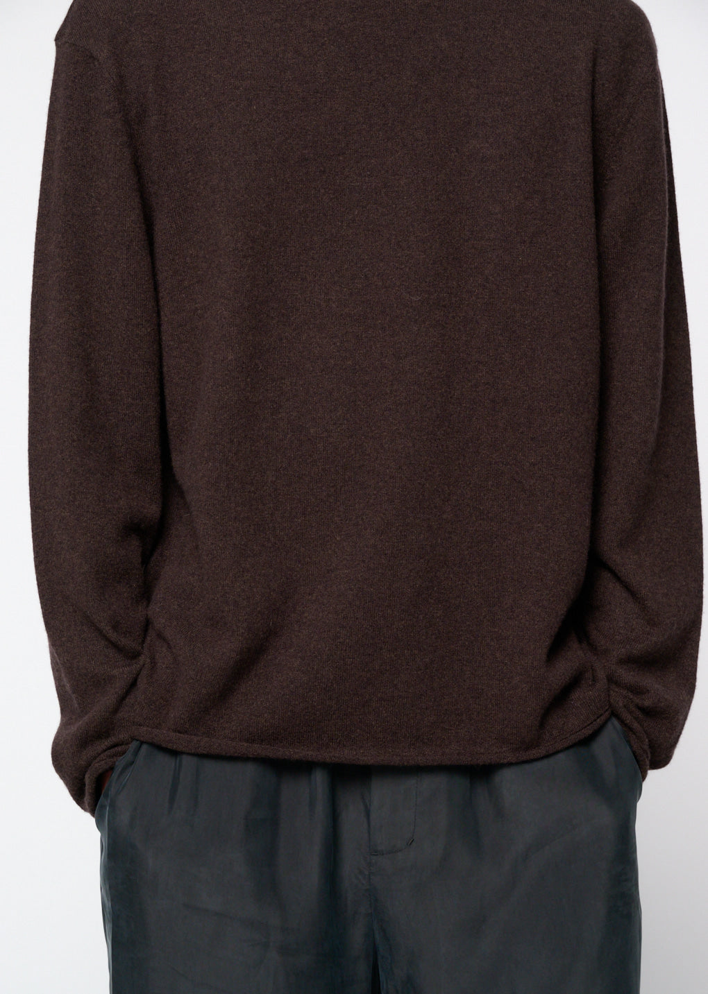 Amomento - Cashmere Easy Crewneck Knit (Brown) product image 6 | TRAB K-Fashion Australia