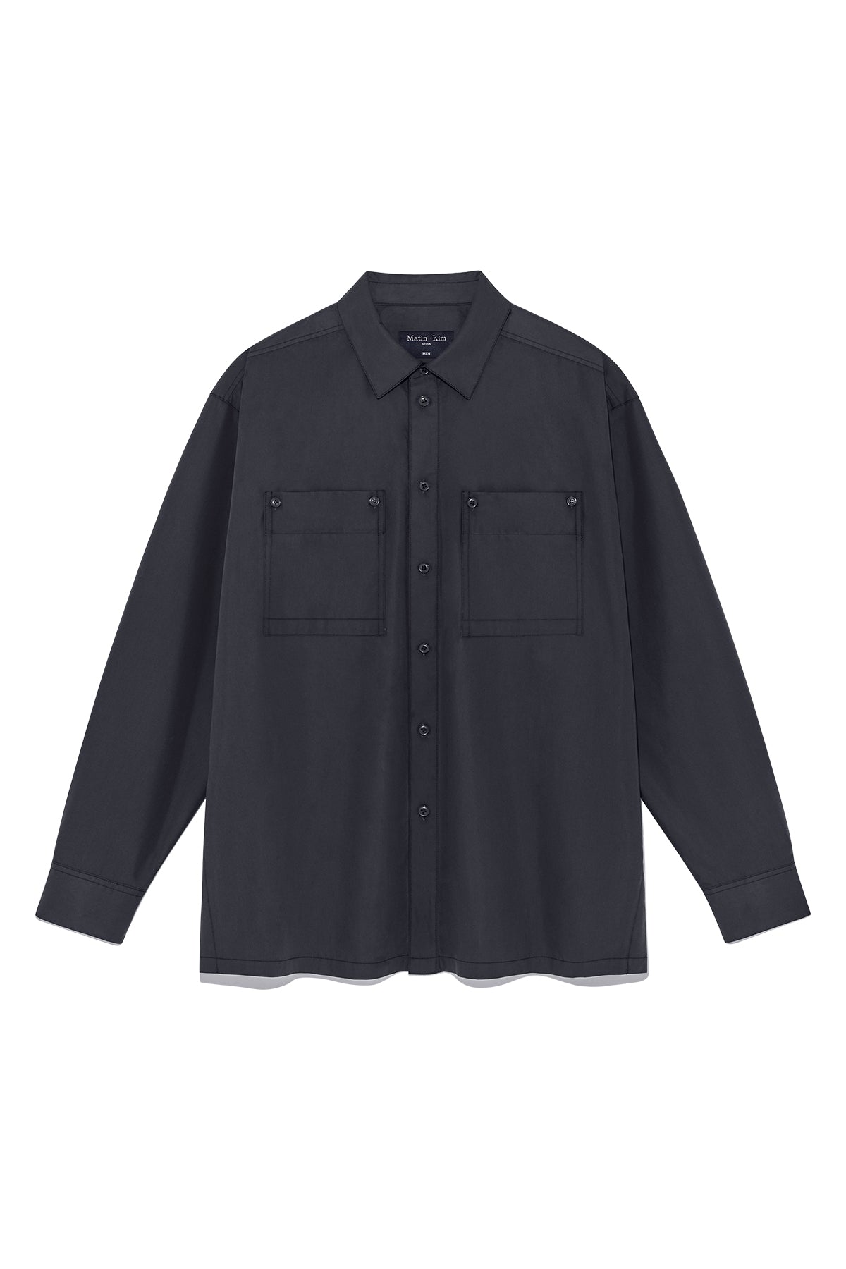 Matin Kim - Pocket Foldover Shirt (Charcoal) product image 1 | TRAB K-Fashion Australia