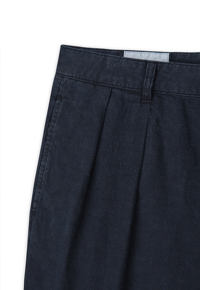 Art if acts - Washed Linen Two Tuck Shorts (Navy) product image 10 | TRAB K-Fashion Australia