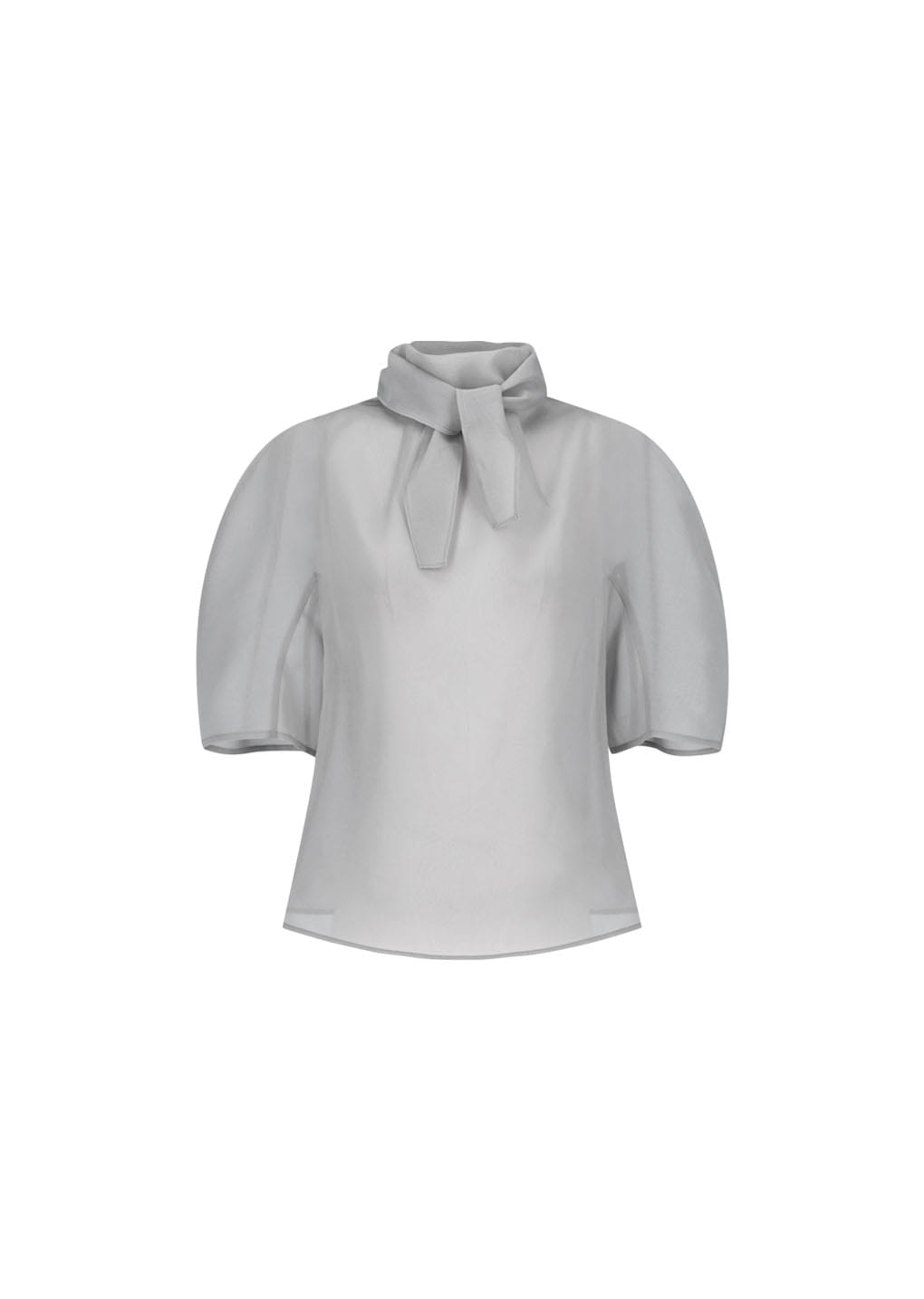 Amomento - Knotted Collar Top (Grey) product image 2 | TRAB K-Fashion Australia