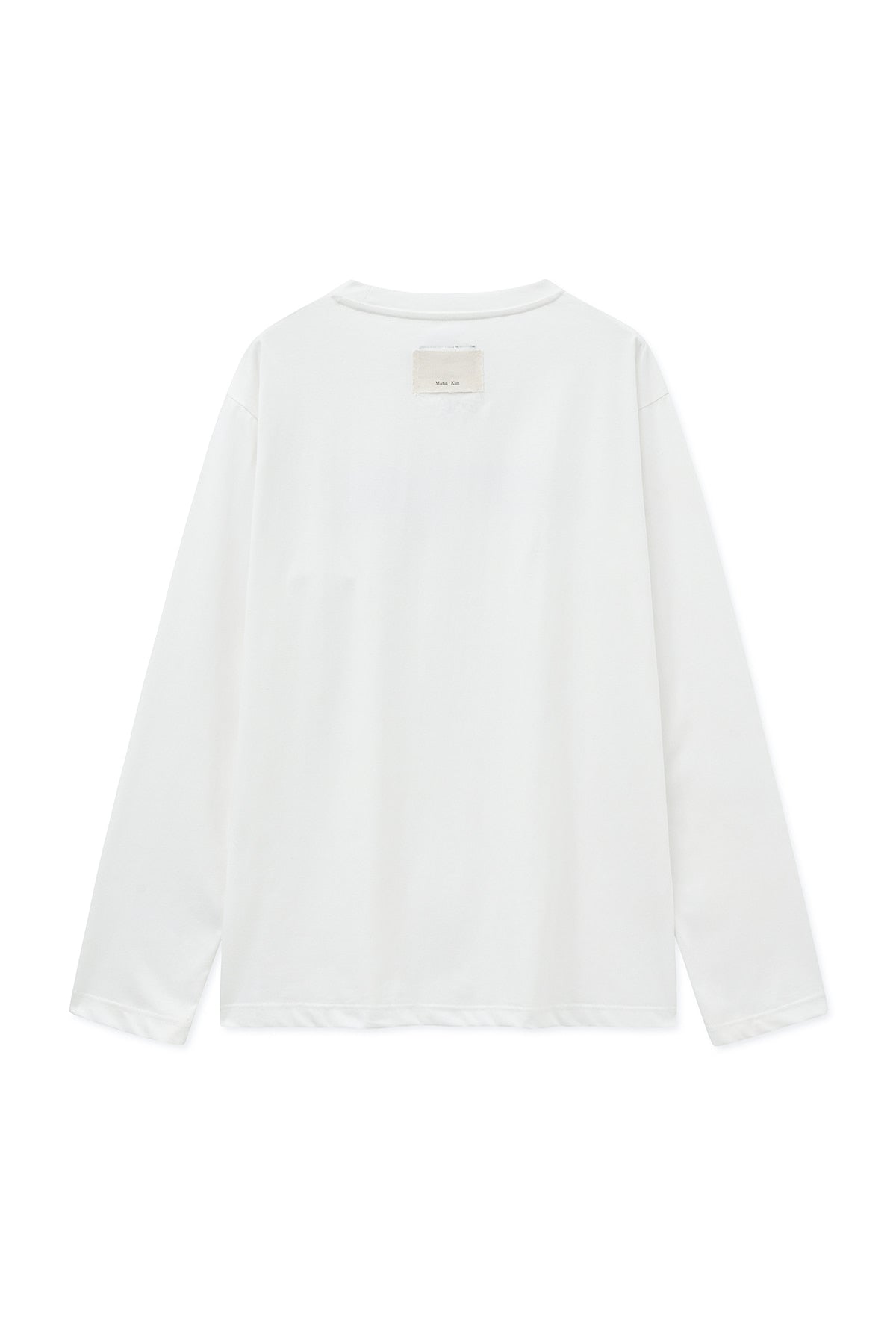 Matin Kim - Jacquard Graphic Long Sleeve Top (White) product image 5 | TRAB K-Fashion Australia