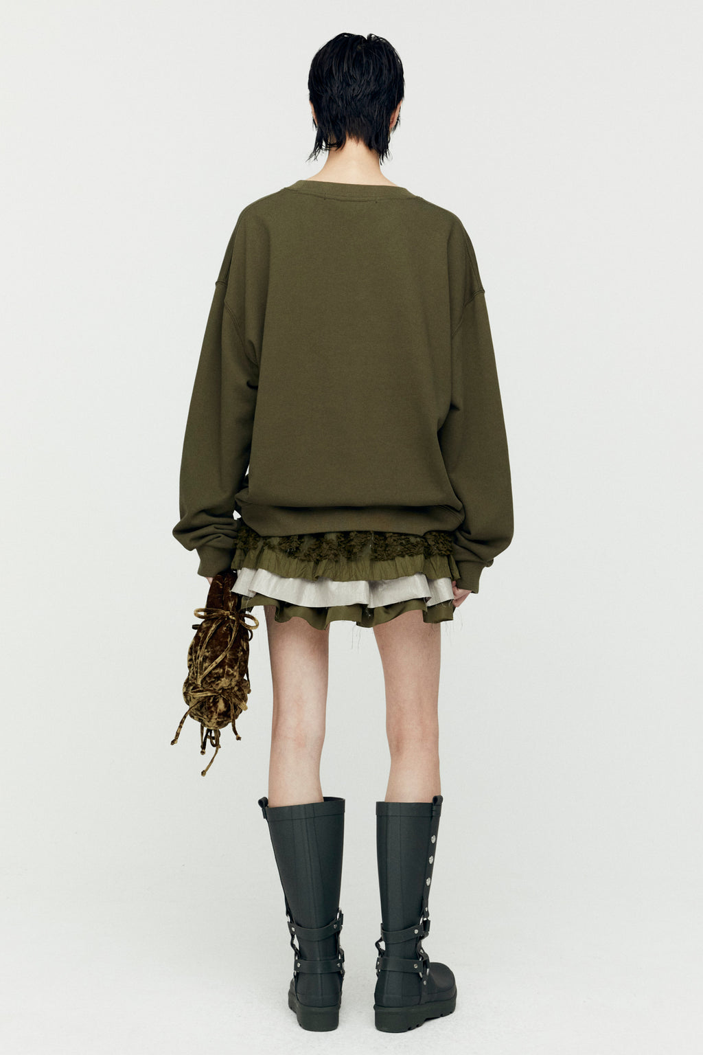 Andersson Bell - (essential) Unisex Adsb Milan Embroidery Sweatshirts (Khaki) product image 3 | TRAB K-Fashion Australia