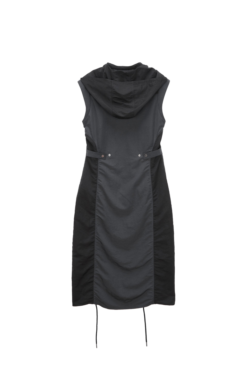 Matin Kim - Shirring Sleeveless Zip Up Dress (Charcoal) product image 2 | TRAB K-Fashion Australia