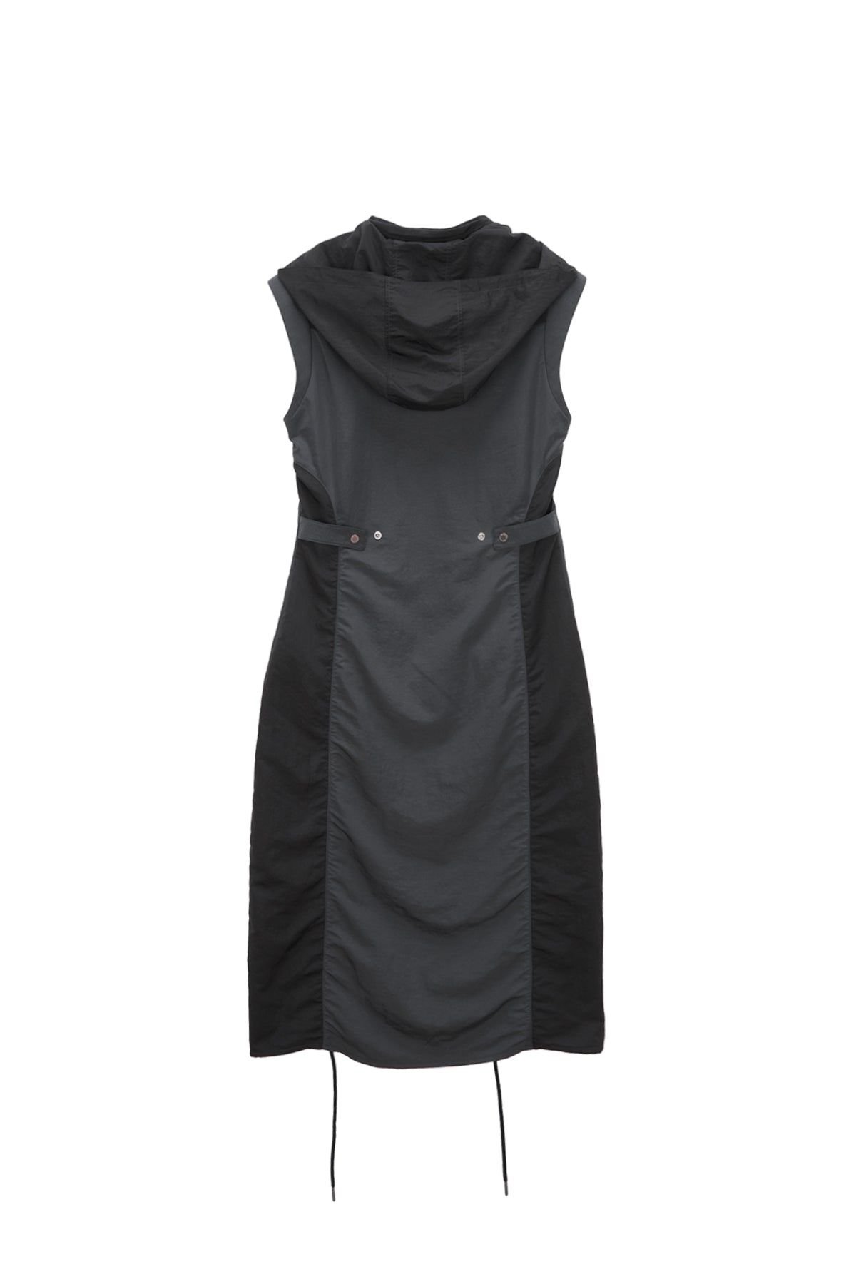 Matin Kim - Shirring Sleeveless Zip Up Dress (Charcoal) product image 2 | TRAB K-Fashion Australia