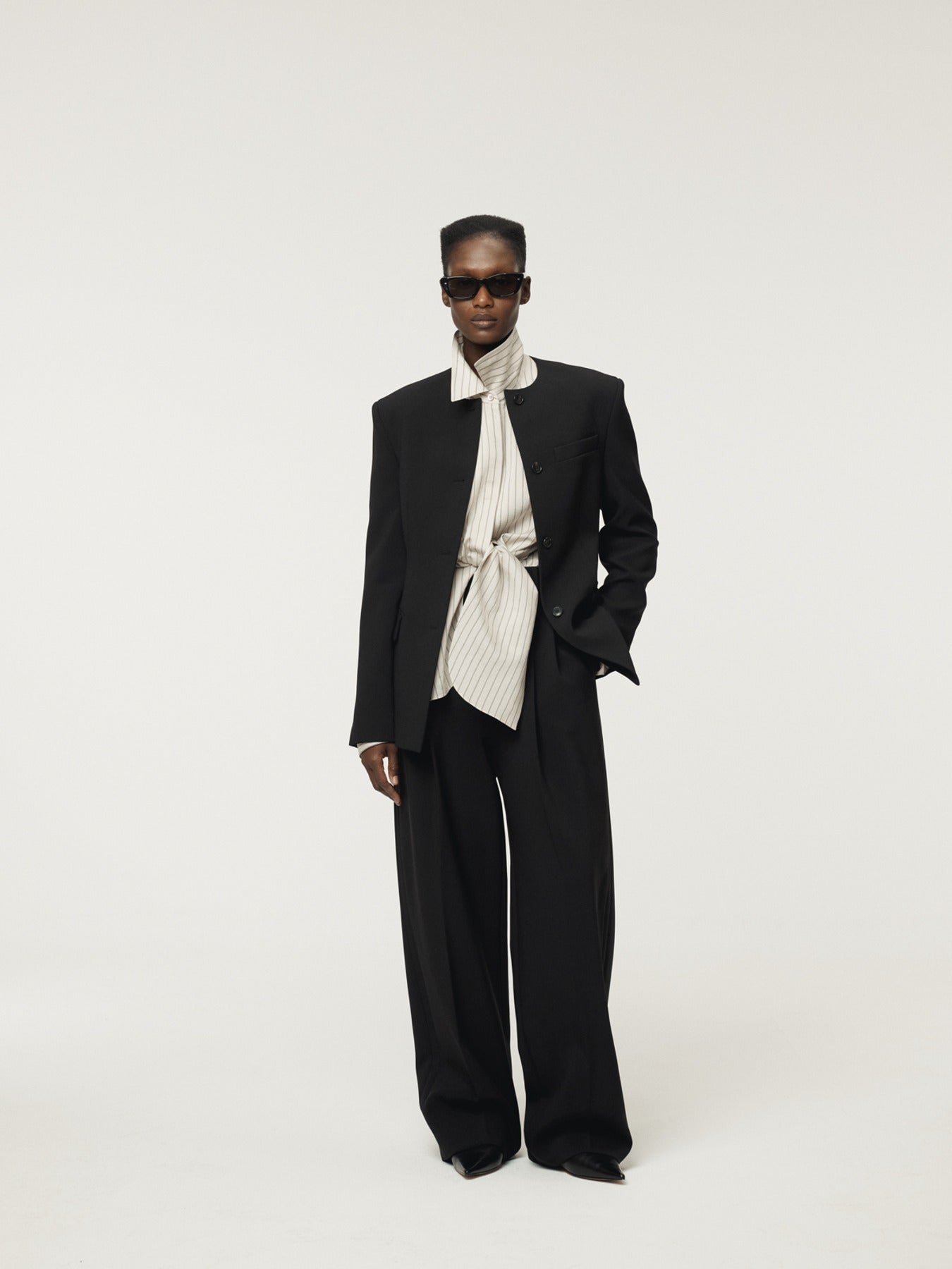 Recto - Collarless Single Jacket (Black) product image 1 | TRAB K-Fashion Australia