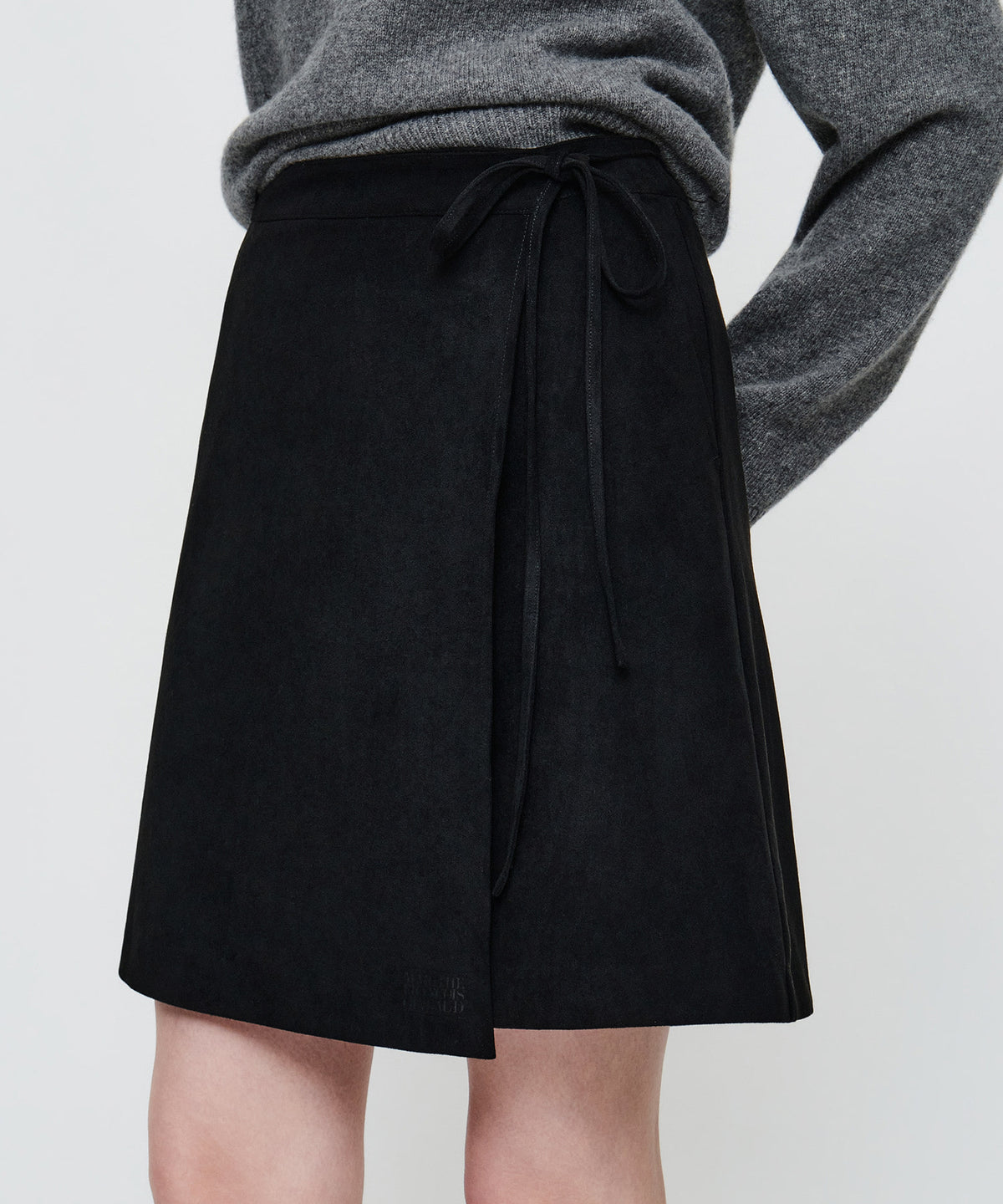 Marithe & Francois Girbaud - Suede Wrap Skirt (Black) product image 1 | TRAB K-Fashion Australia
