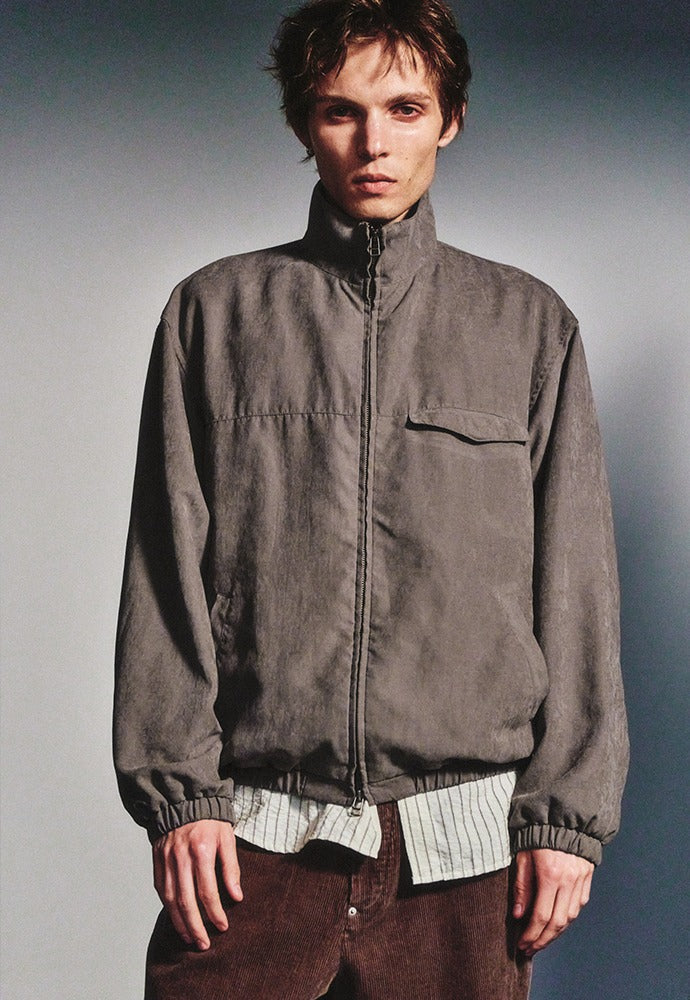 Art if acts - Washed One Pocket Blouson (Wood Grey) product image 1 | TRAB K-Fashion Australia
