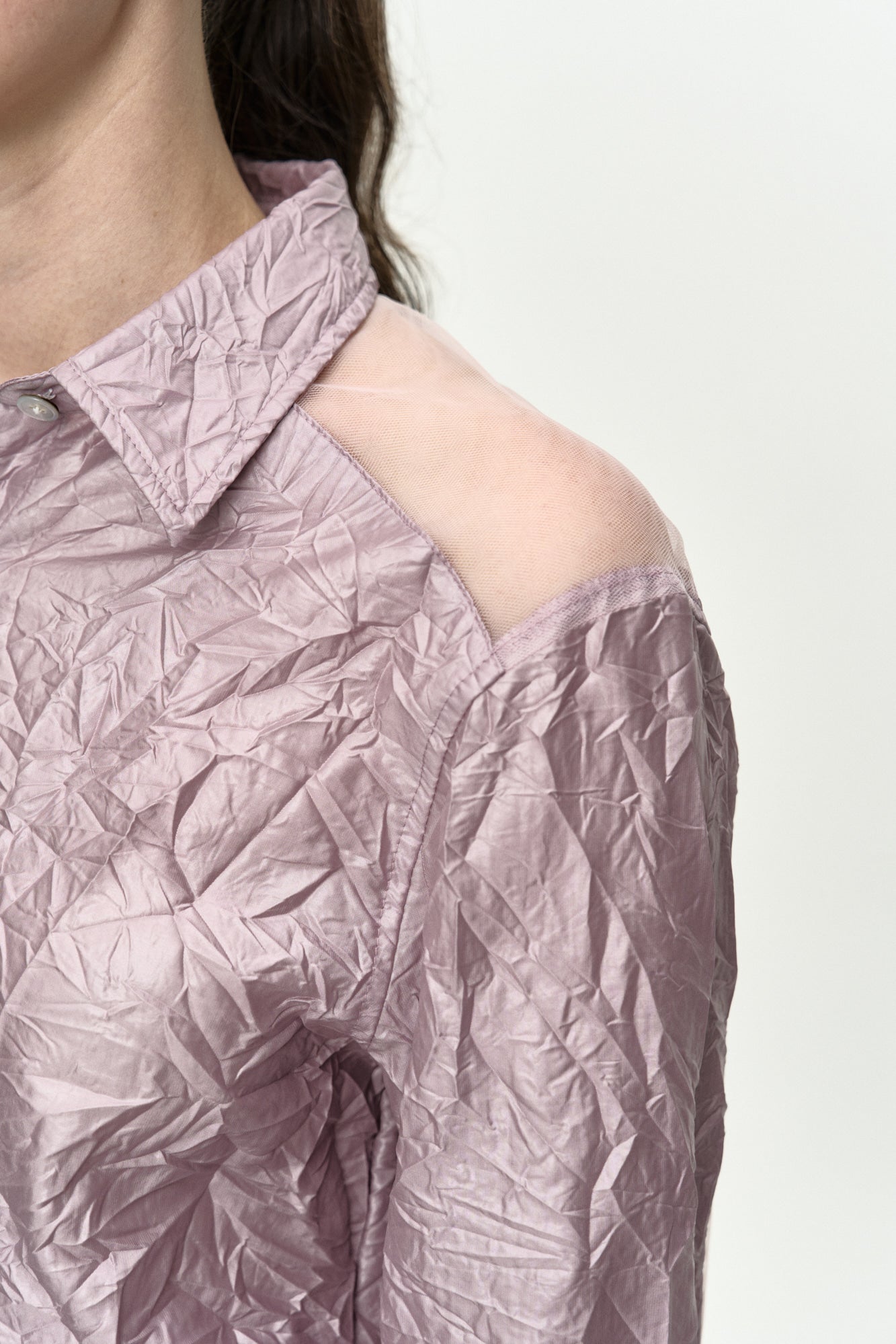 Andersson Bell - Crinkled Twist-Tuck Shirt (Pink) product image 7 | TRAB K-Fashion Australia