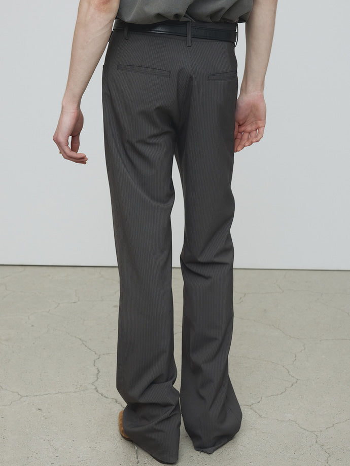 Tonywack - Vintage Stripe Flared Leg Pants (Olive Charcoal) product image 7 | TRAB K-Fashion Australia