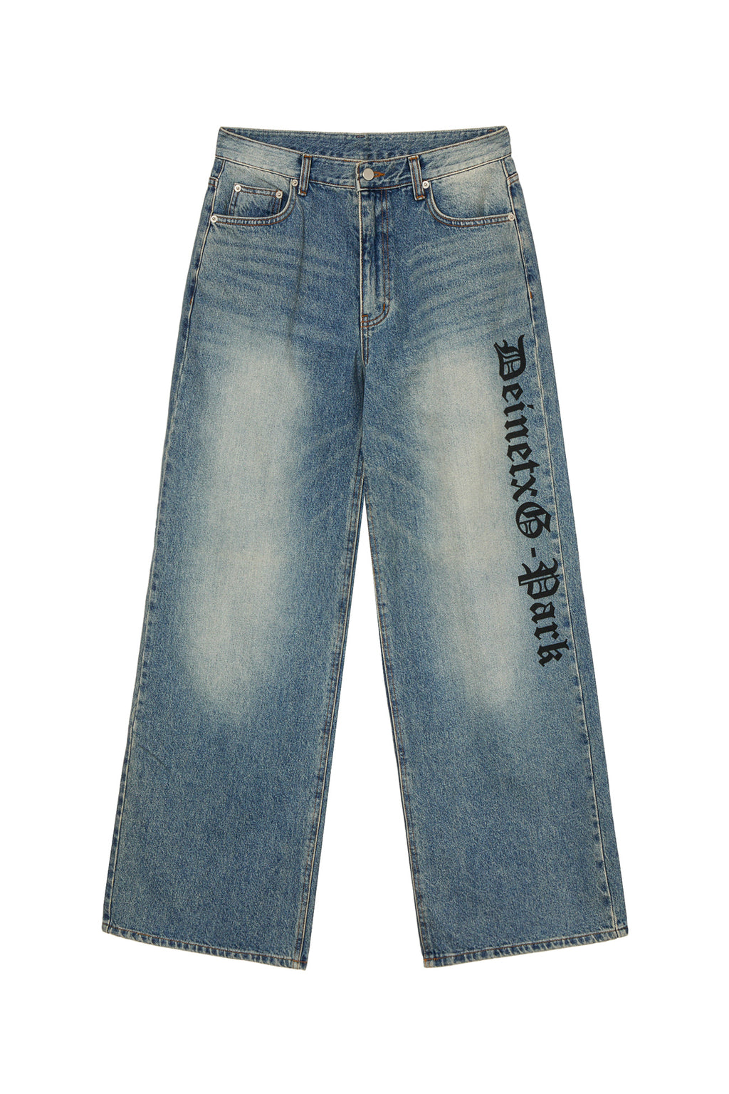 Deinet - Dj Park Side Lettering Denim (Blue) product image 1 | TRAB K-Fashion Australia
