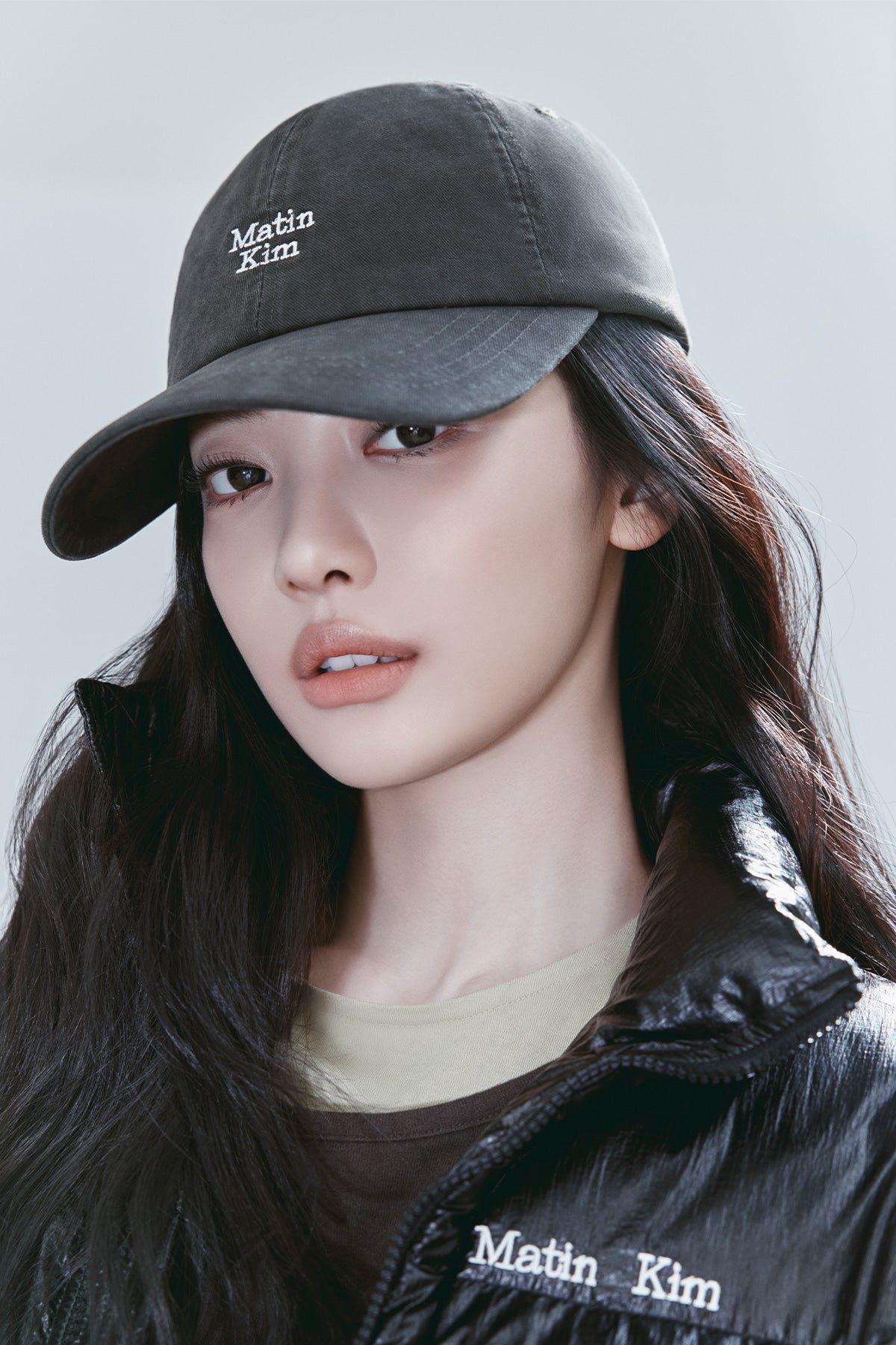 Matin Kim - Matin Mini Logo Ball Cap (Charcoal) product image 1 | TRAB K-Fashion Australia