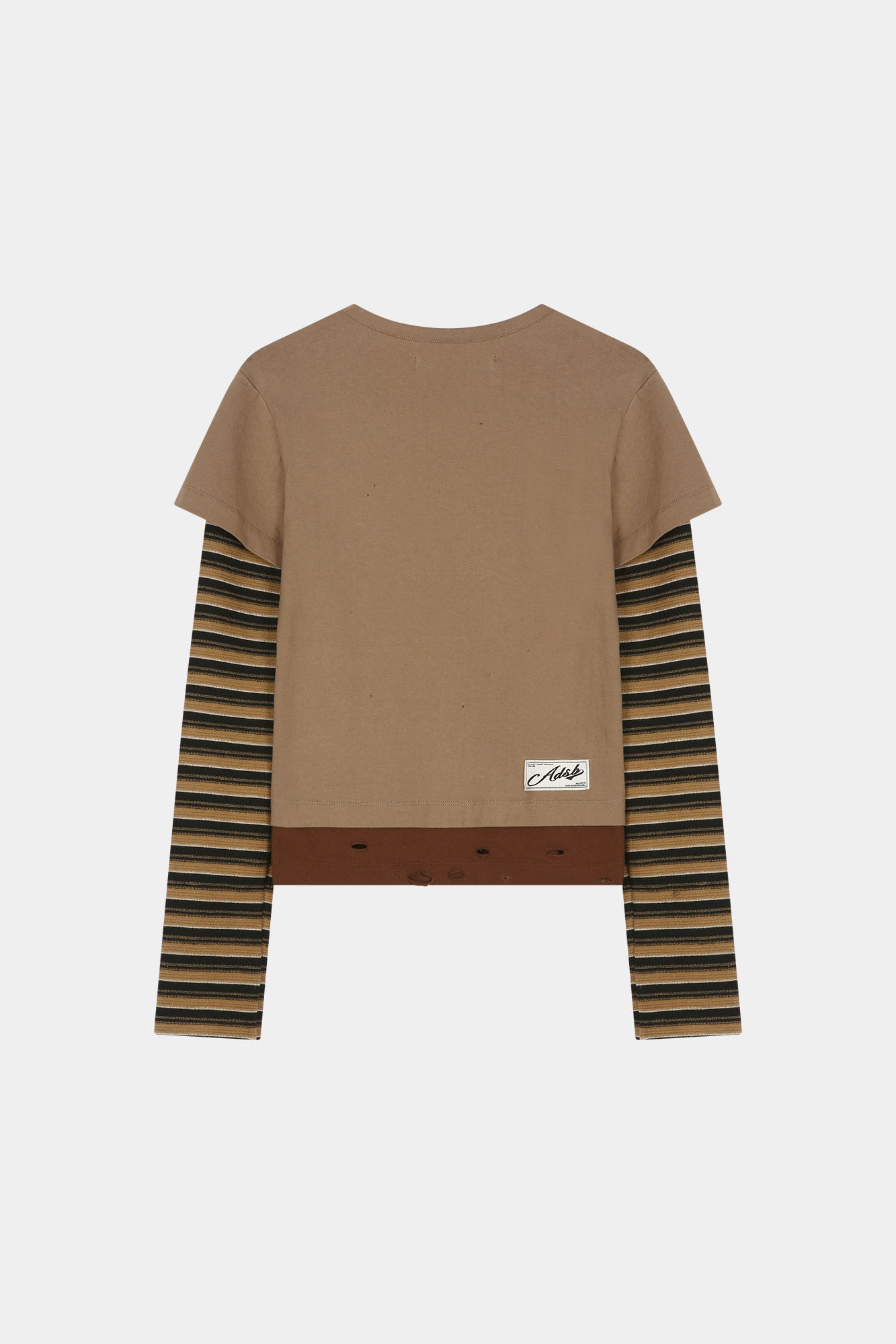 Andersson Bell - Layered Heart Message Long Sleeve T-Shirt (brown) (Brown) product image 12 | TRAB K-Fashion Australia