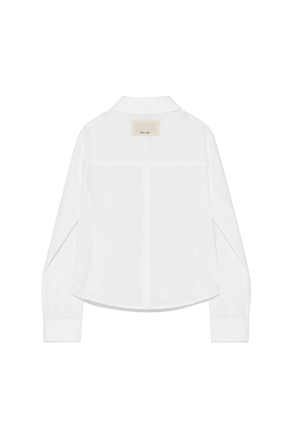 Matin Kim - Back Button Point Shirt (White) product image 2 | TRAB K-Fashion Australia