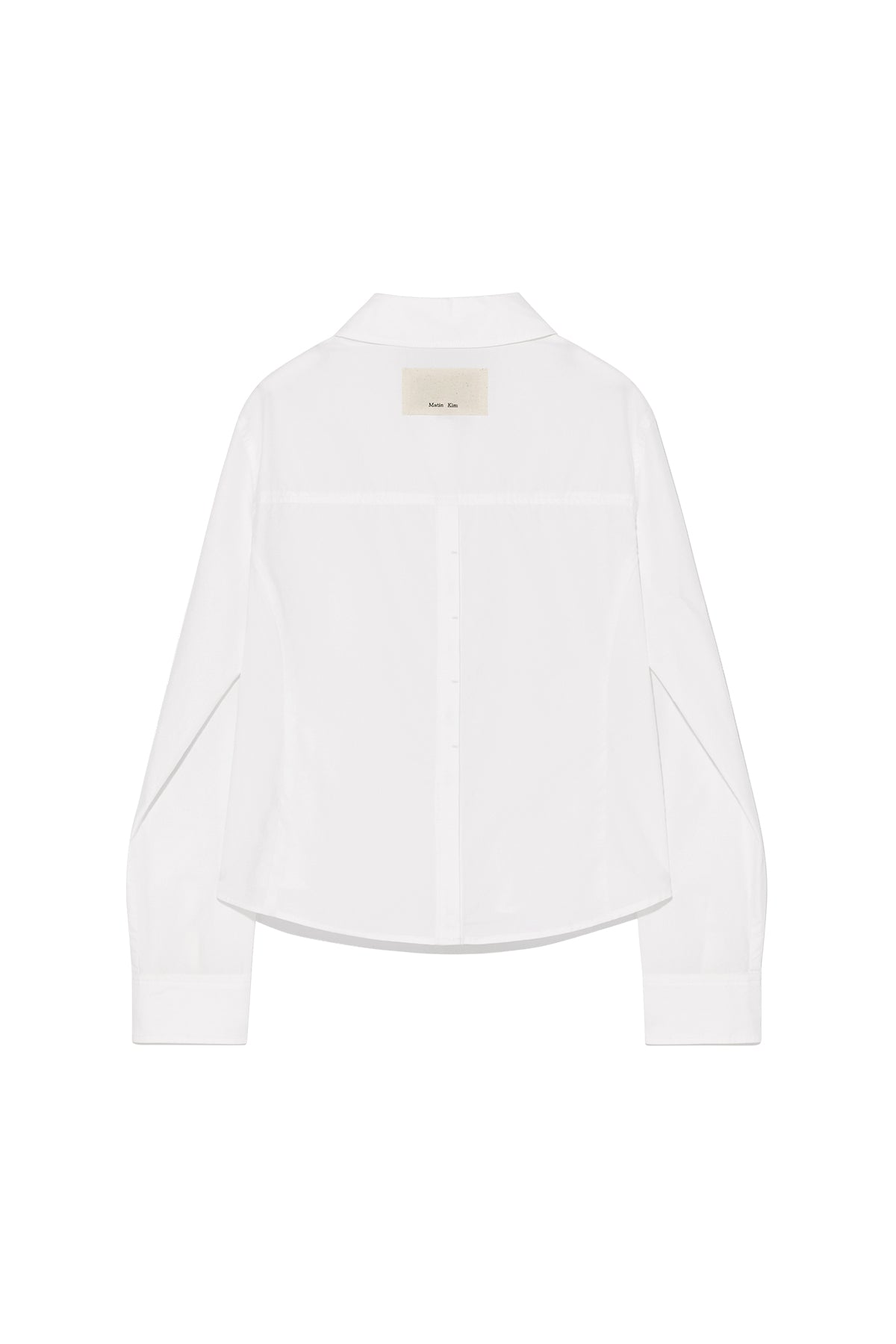 Matin Kim - Back Button Point Shirt (White) product image 2 | TRAB K-Fashion Australia