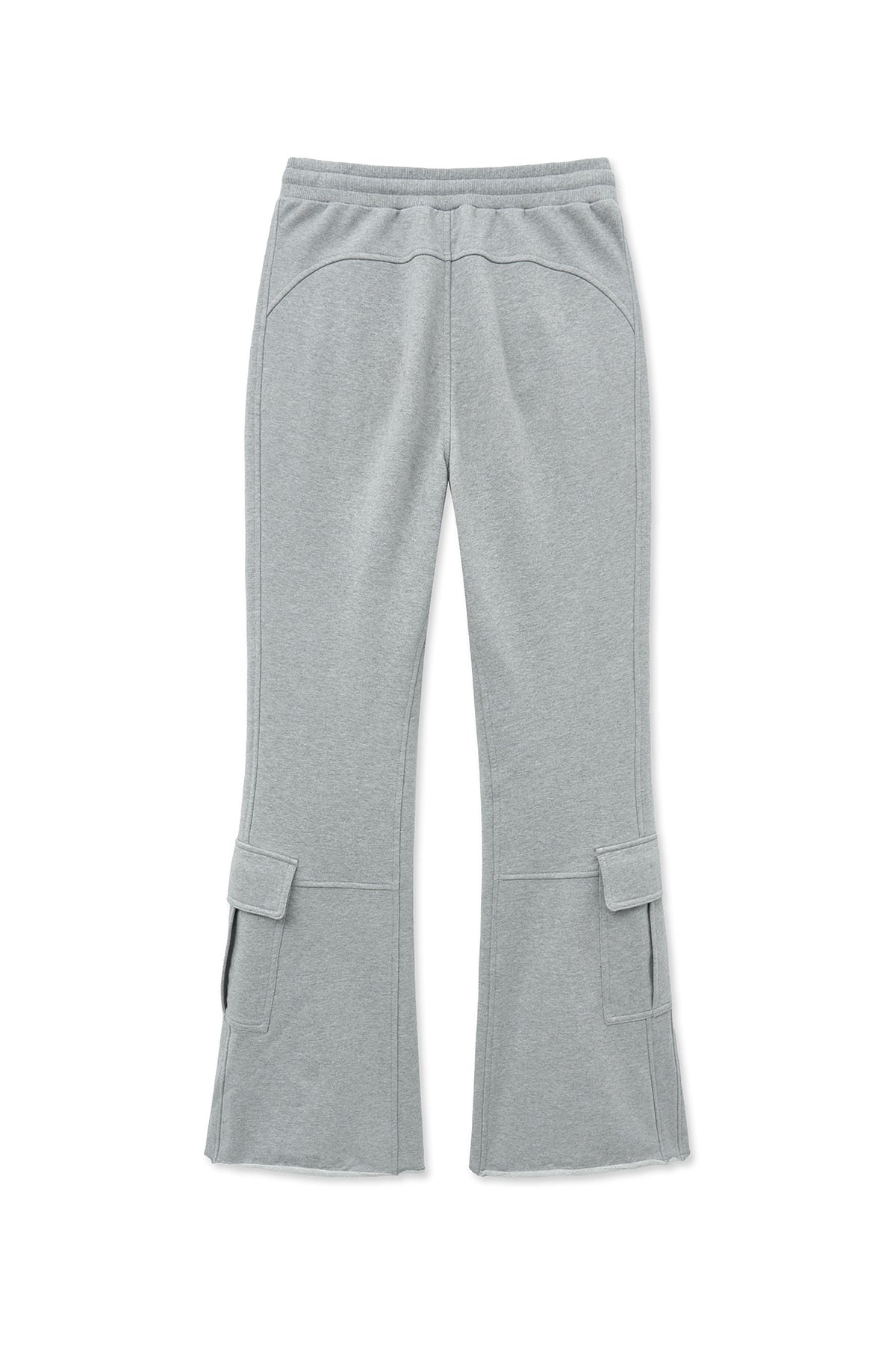 Matin Kim - Boots Cut Slim Cargo Sweatpants (Grey) product image 2 | TRAB K-Fashion Australia
