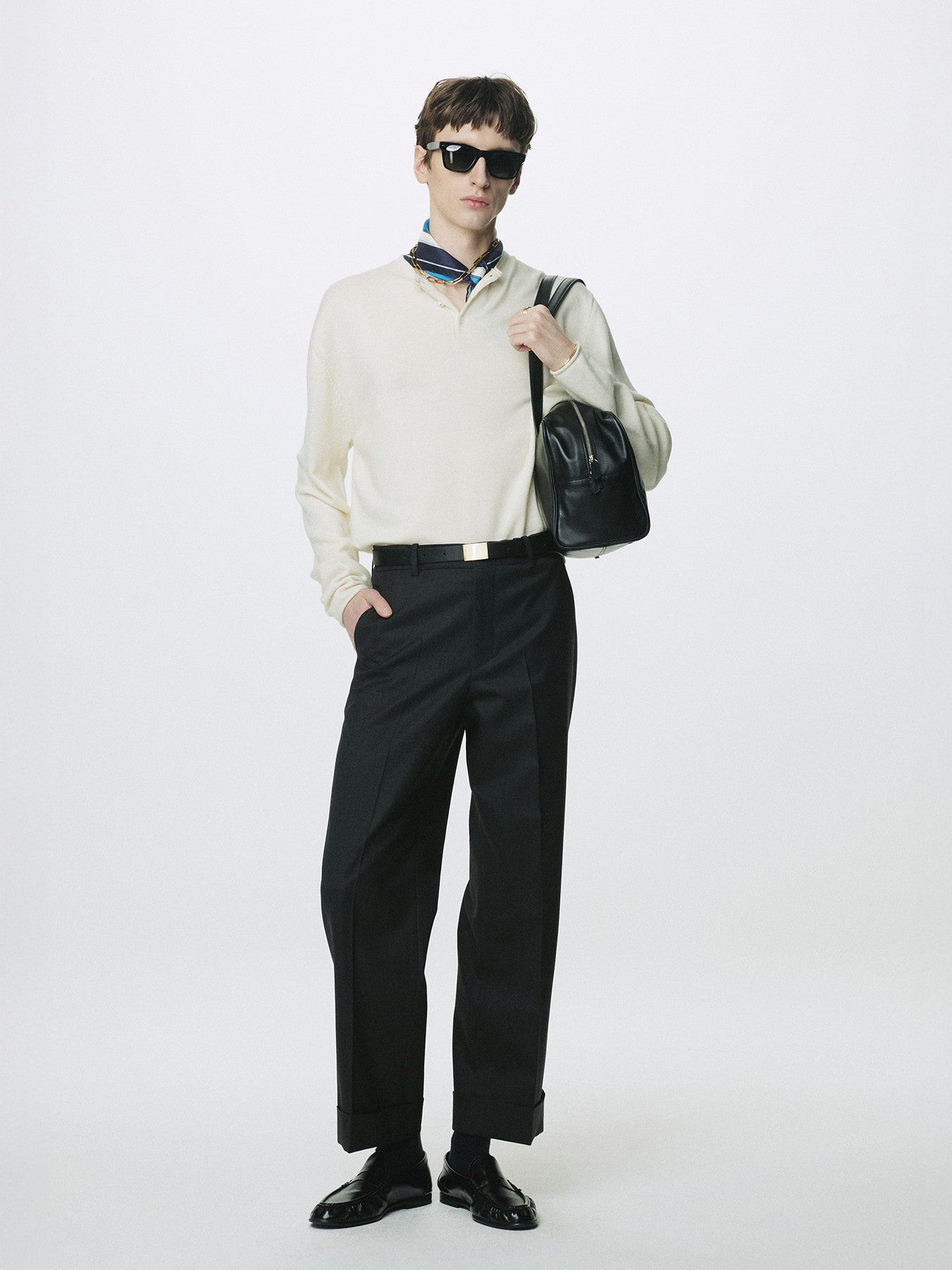 Tonywack - Wool Cuffed Trousers (Charcoal) product image 1 | TRAB K-Fashion Australia