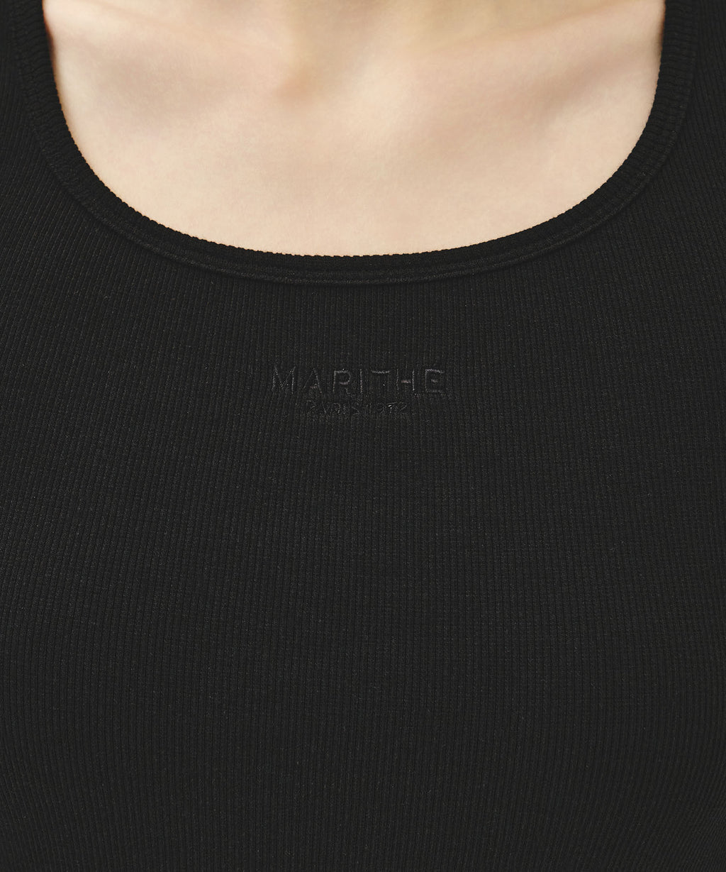 Marithe & Francois Girbaud - Regular Logo Sleeveless (Black) product image 4 | TRAB K-Fashion Australia