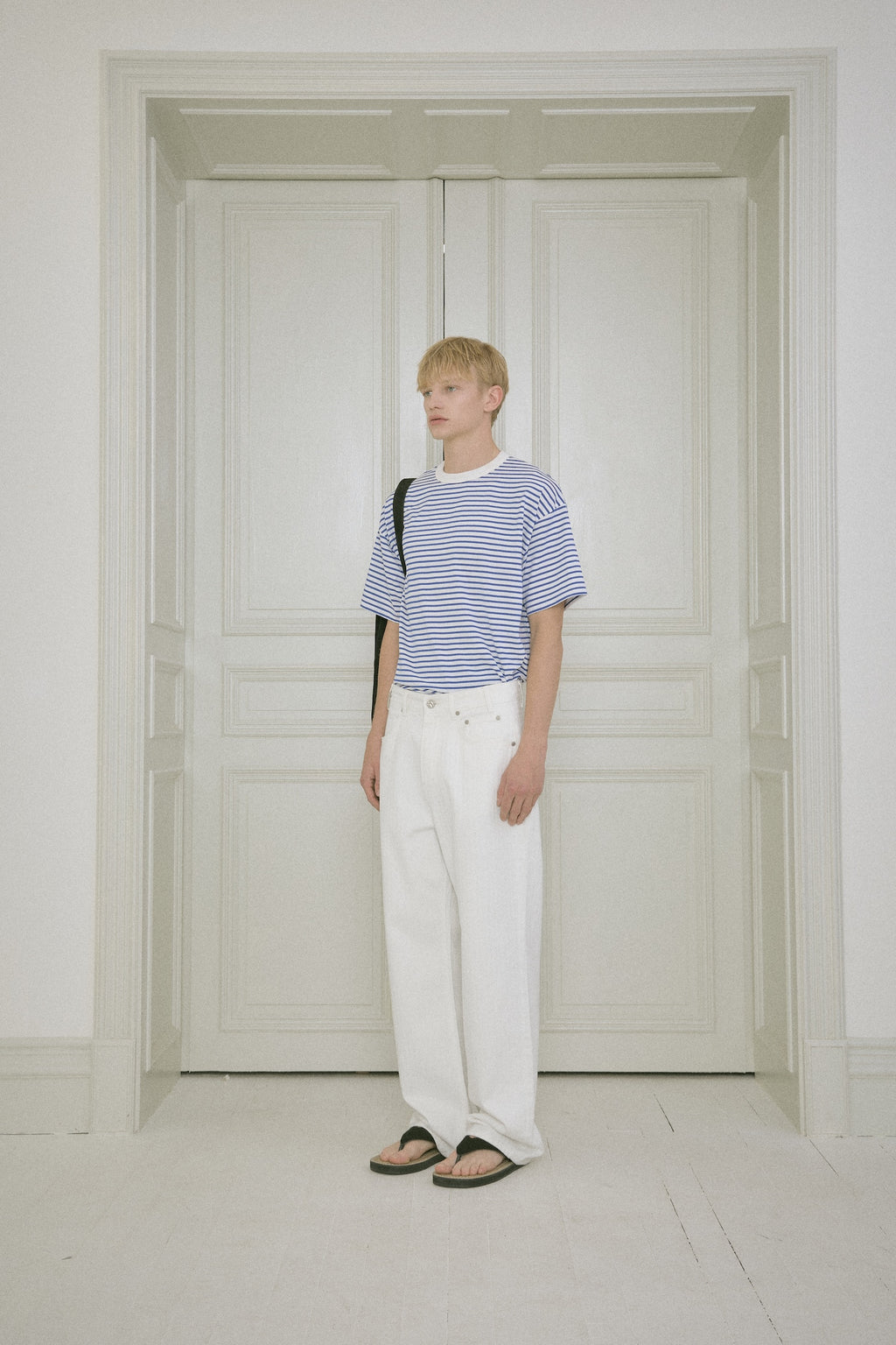 Stu - Embo Stripe Denim Pants (White) product image 7 | TRAB K-Fashion Australia