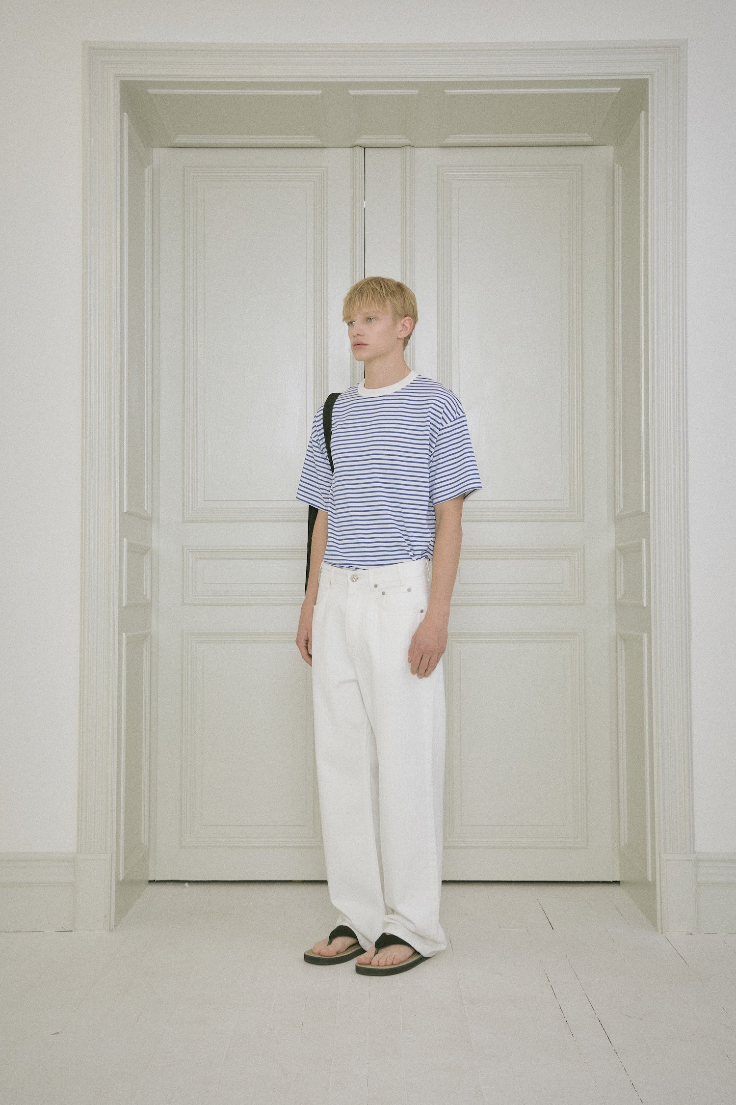 Stu - Embo Stripe Denim Pants (White) product image 7 | TRAB K-Fashion Australia
