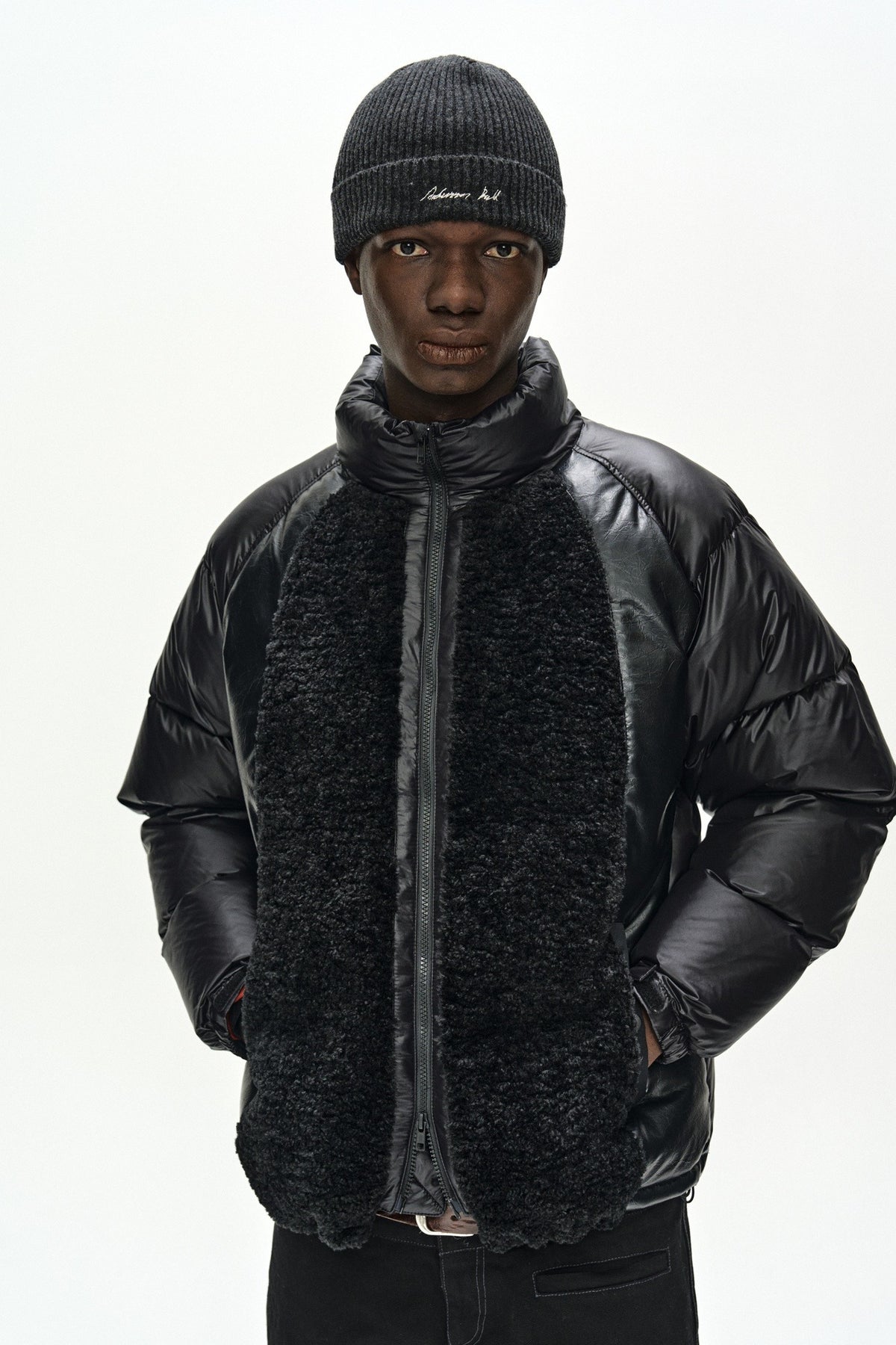 Andersson Bell - Unisex Logo Wool Beanie (Charcoal) product image 1 | TRAB K-Fashion Australia