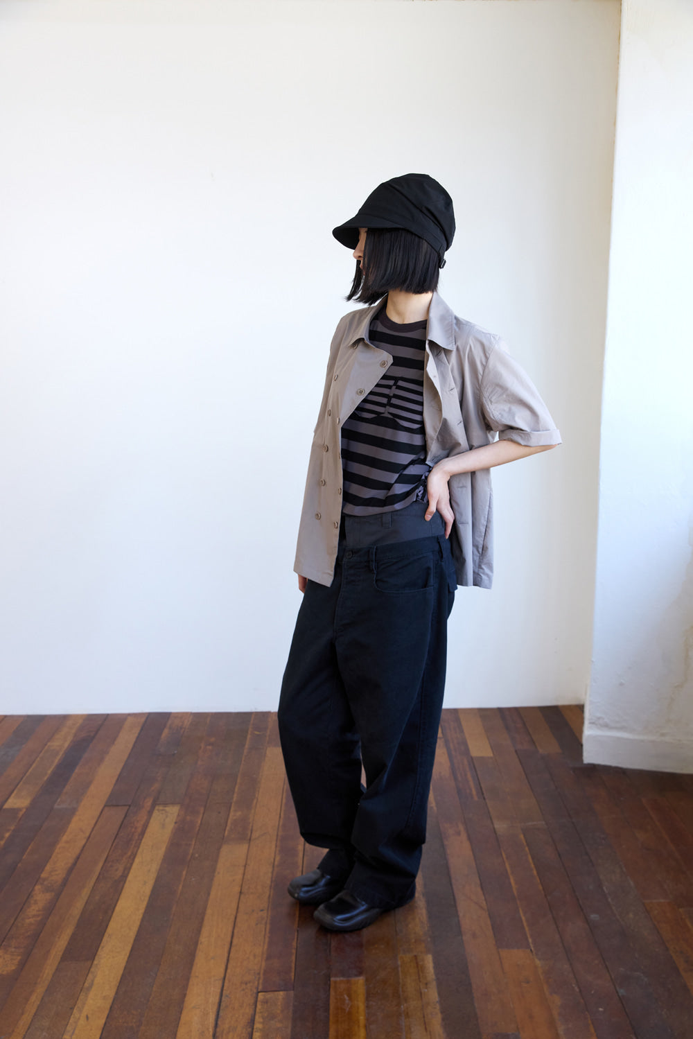 Hatchingroom - Double Breasted Shirket (Mud Grey) product image 12 | TRAB K-Fashion Australia