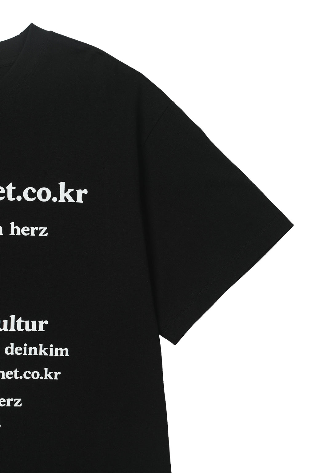 Deinet - Lettering Graphic Oversized T-Shirt (Black) product image 5 | TRAB K-Fashion Australia