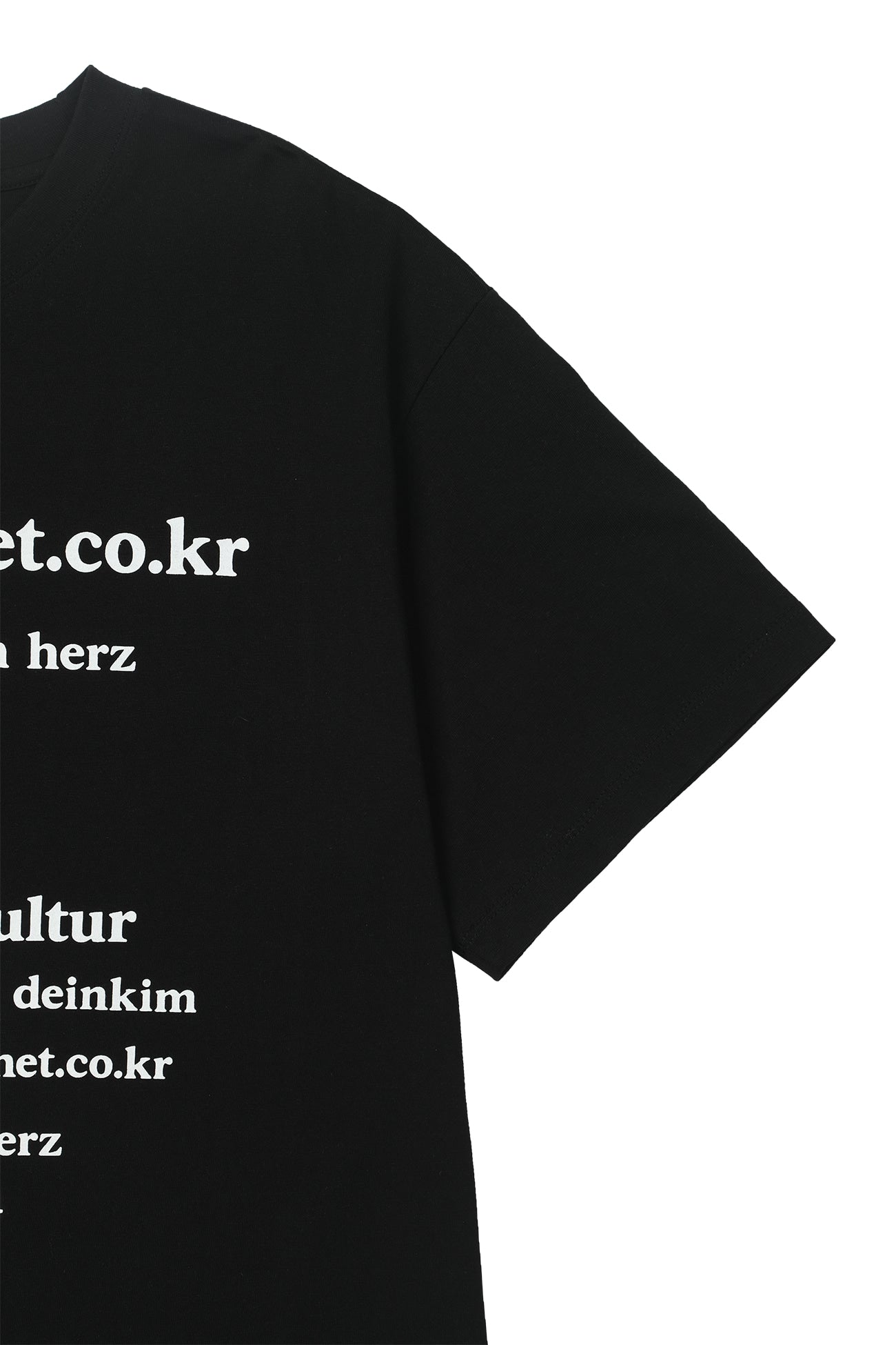Deinet - Lettering Graphic Oversized T-Shirt (Black) product image 5 | TRAB K-Fashion Australia