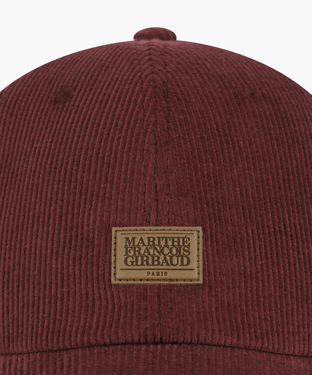 Marithe & Francois Girbaud - Corduroy Micro Classic Logo Patch Covered Cap (Red) product image 3 | TRAB K-Fashion Australia