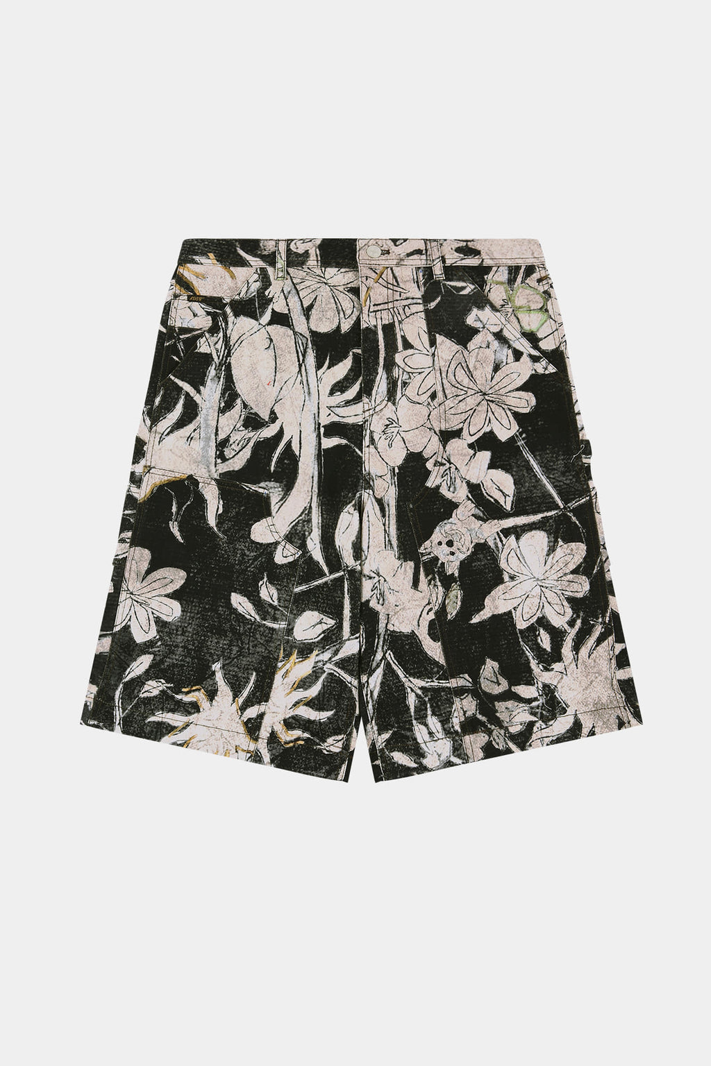 Andersson Bell - Flower Printed Carpenter Shorts (Black/Beige) product image 9 | TRAB K-Fashion Australia