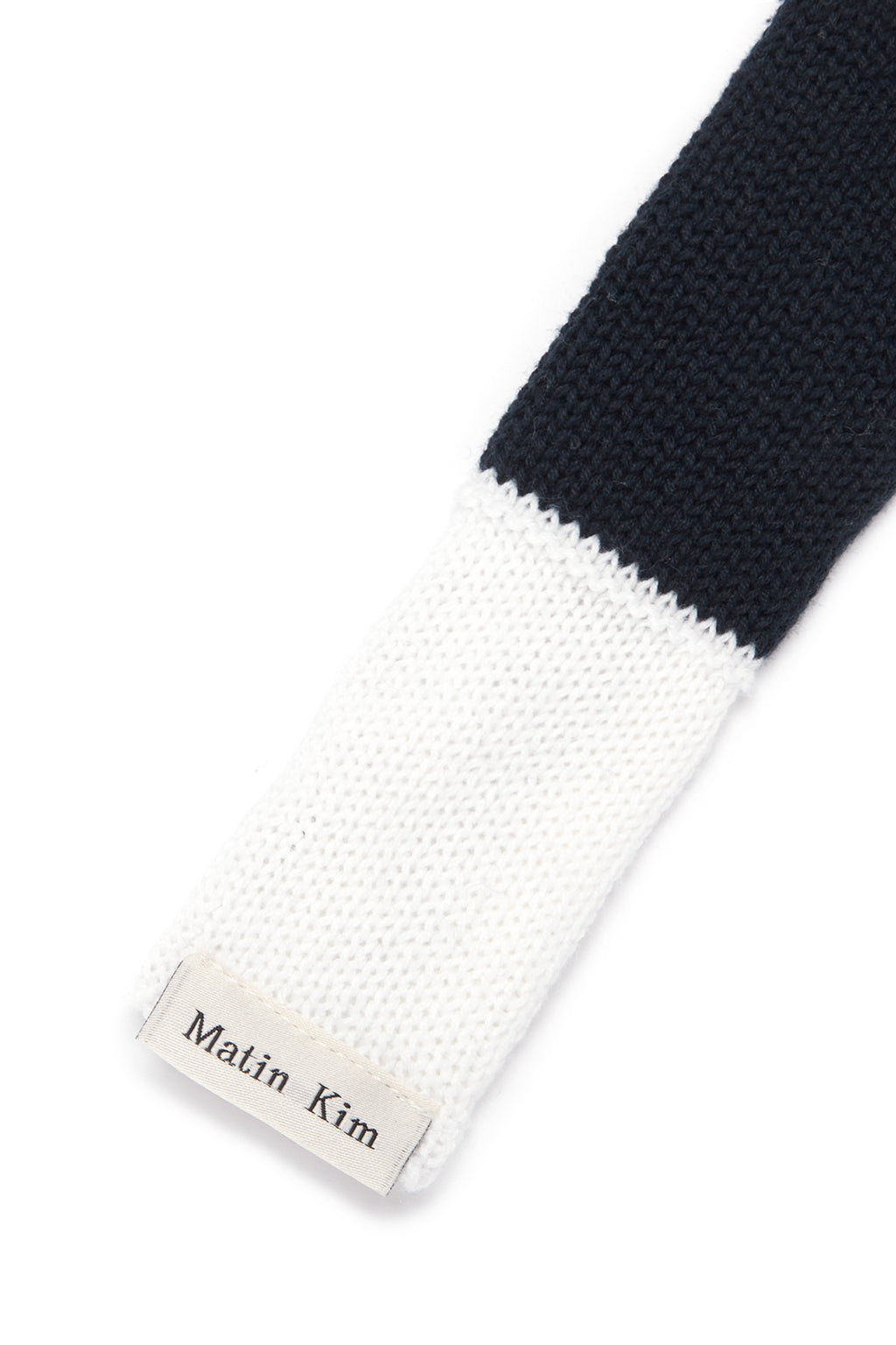 Matin Kim - Color Block Knit Muffler (Navy) product image 3 | TRAB K-Fashion Australia