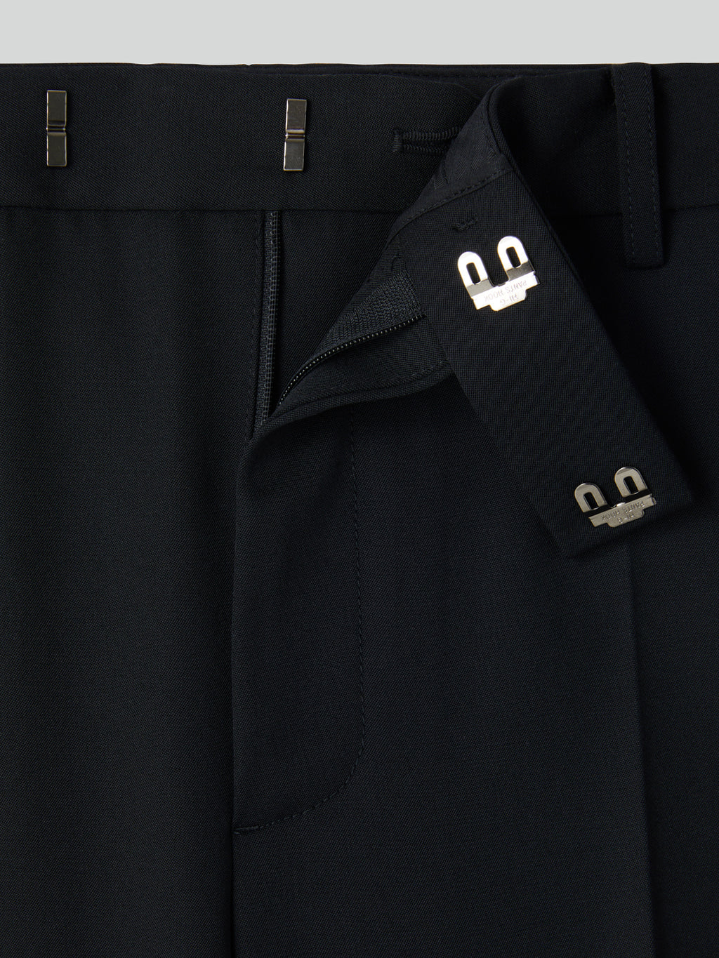 Recto - Virgin Wool Flare Fit Pants (Black) product image 3 | TRAB K-Fashion Australia