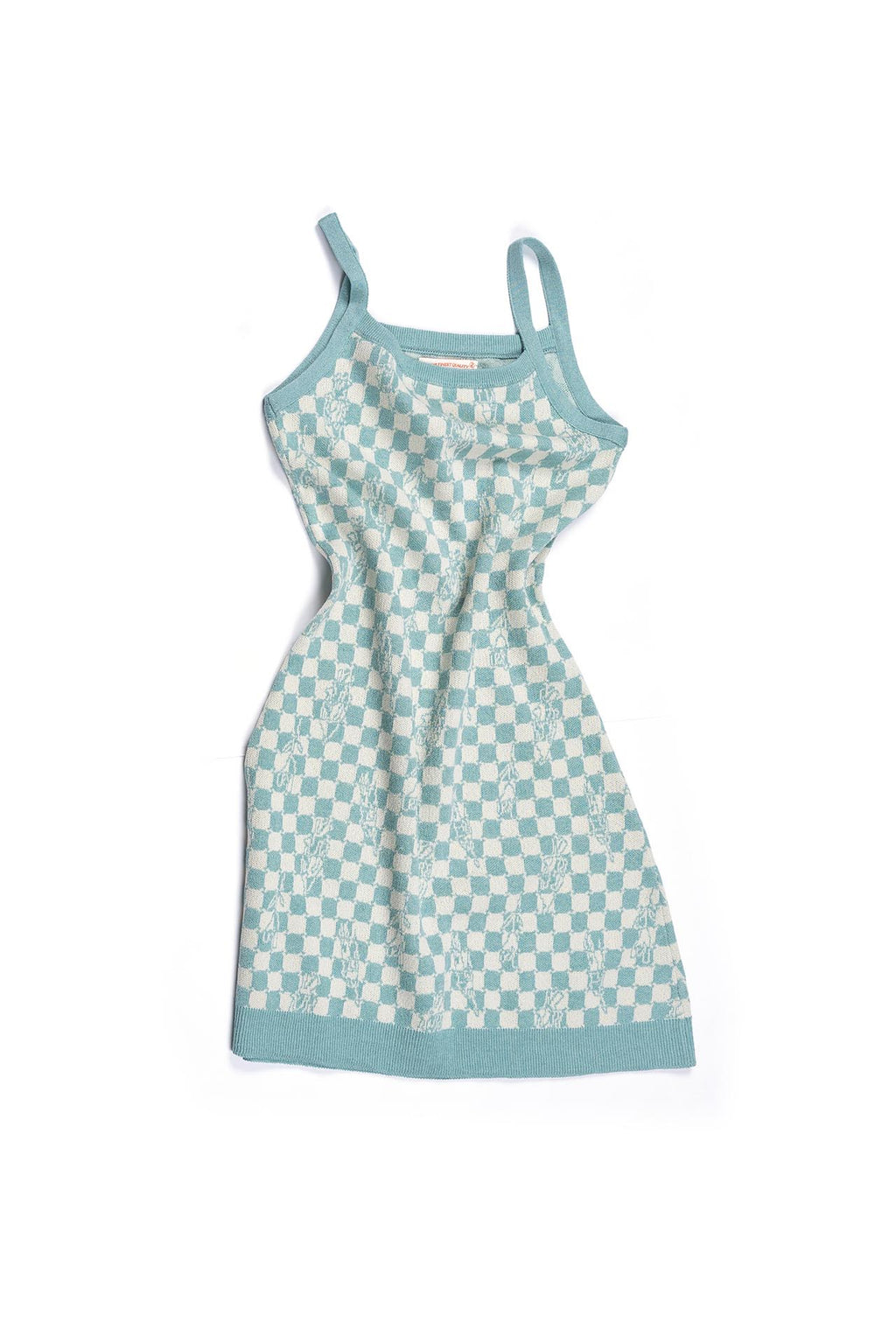 Ioedle - Checkerboard Illusion Sleeveless Knit Dress (Mint) product image 2 | TRAB K-Fashion Australia