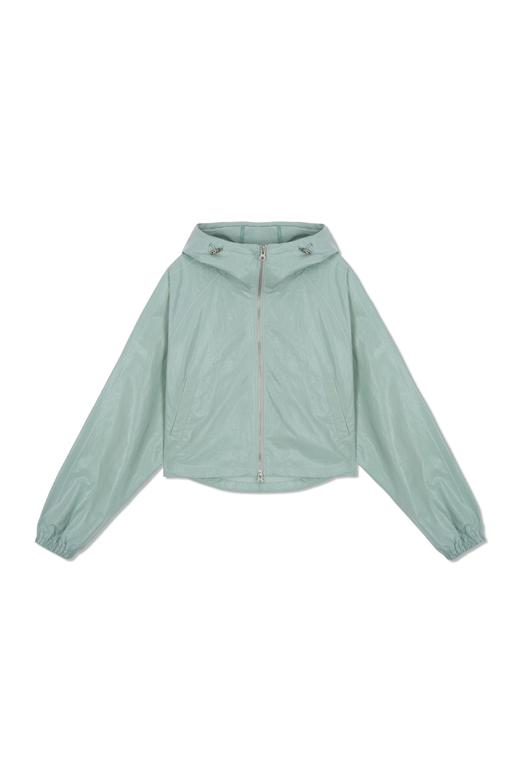 Matin Kim - Matin Crop Hoody Coating Jumper (Mint) product image 1 | TRAB K-Fashion Australia