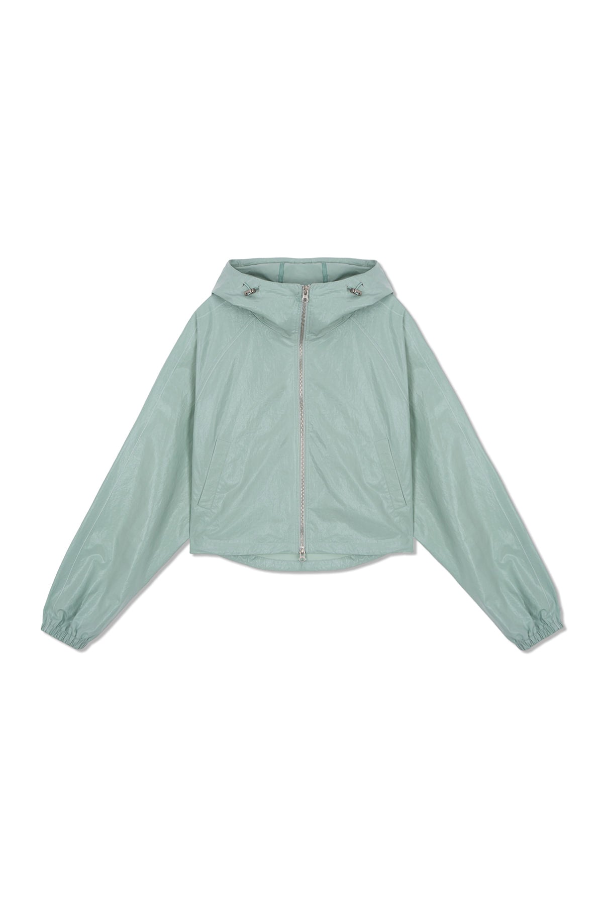 Matin Kim - Matin Crop Hoody Coating Jumper (Mint) product image 1 | TRAB K-Fashion Australia
