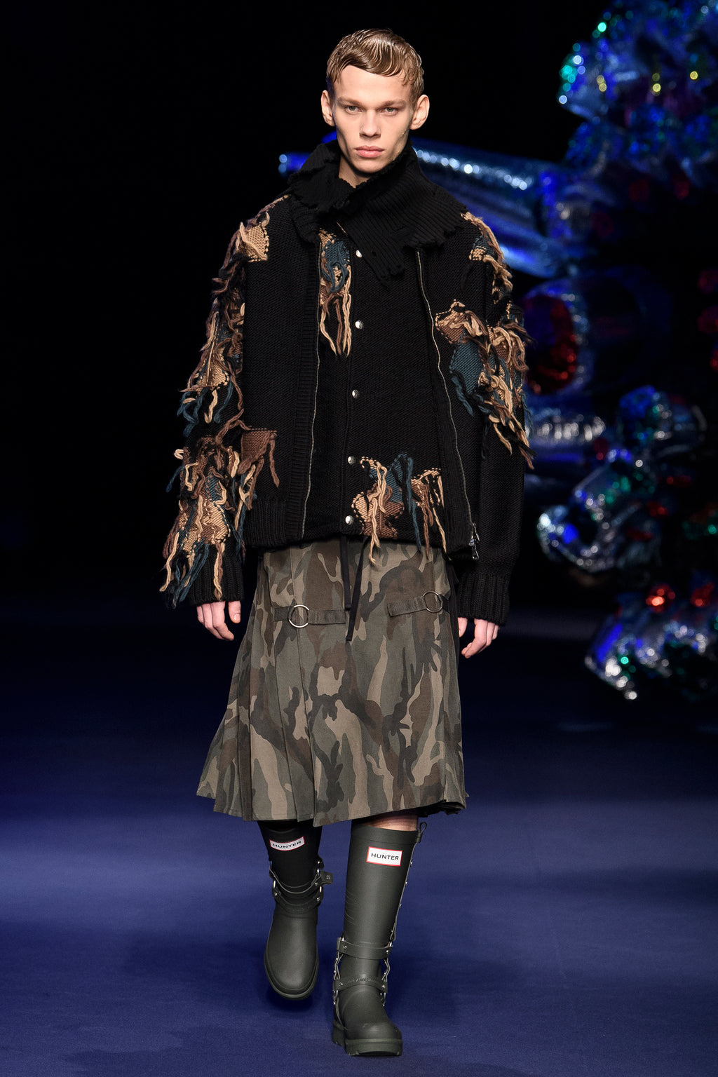 Andersson Bell - New Camouflage Zip-Up Cardigan (Black) product image 4 | TRAB K-Fashion Australia