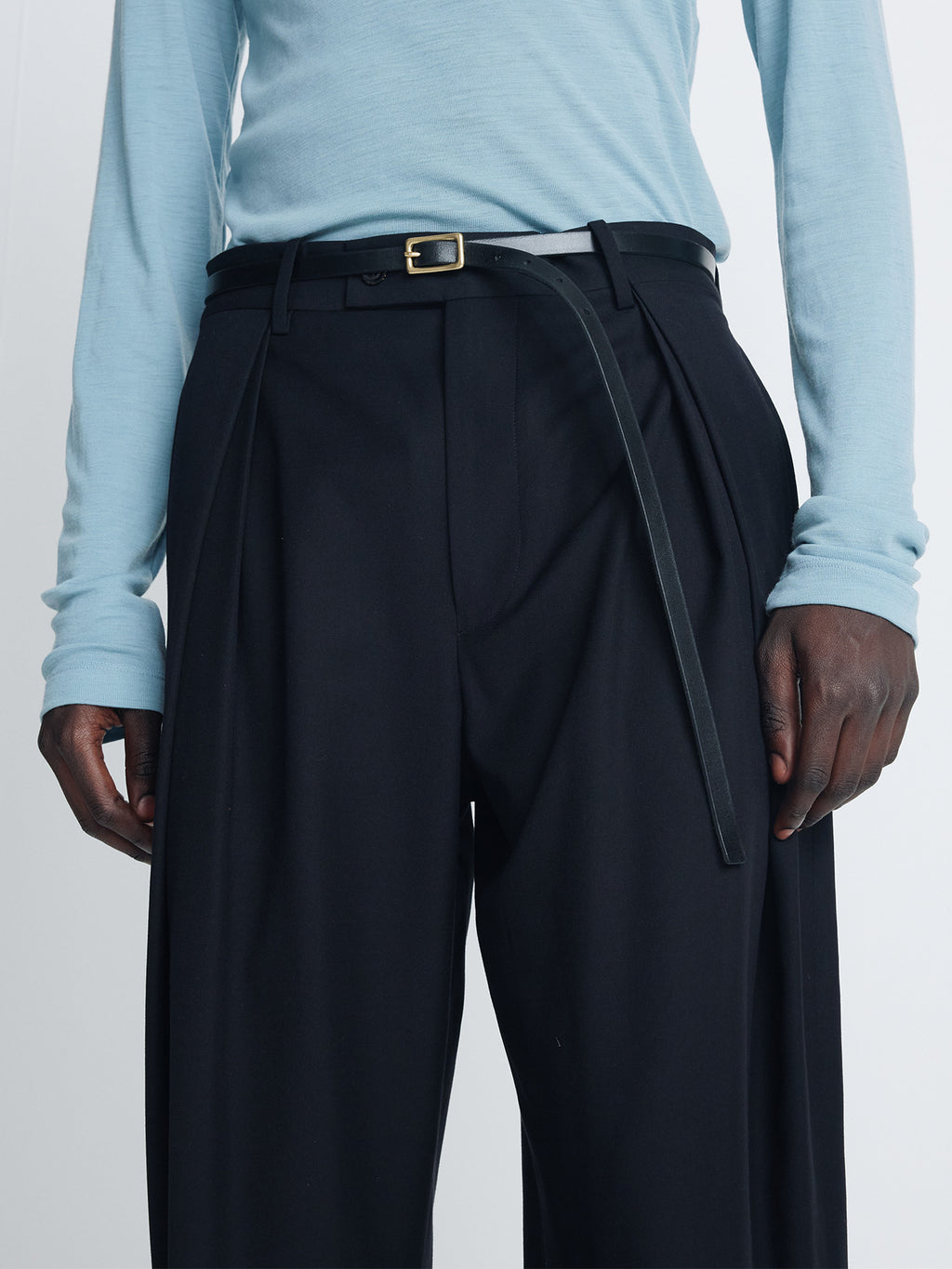 Tonywack - Cross Tuck Wide Trousers (Black) product image 7 | TRAB K-Fashion Australia