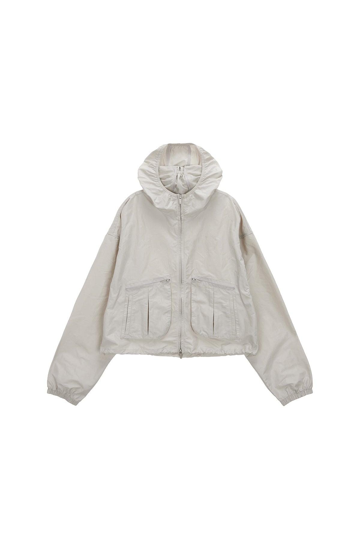 Matin Kim - Pocket Hoody Nylon Jumper (Ivory) product image 1 | TRAB K-Fashion Australia