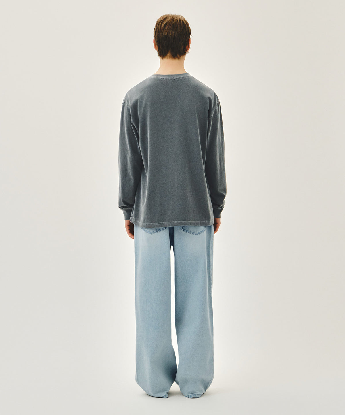 Marithe & Francois Girbaud - New M Low-waist Tuck Wide Denim Pants (Light Blue) product image 5 | TRAB K-Fashion Australia