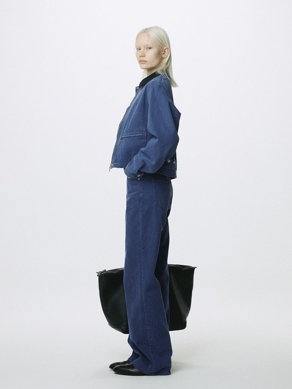 Tonywack - Cropped Work Jacket (Washed Blue) product image 2 | TRAB K-Fashion Australia