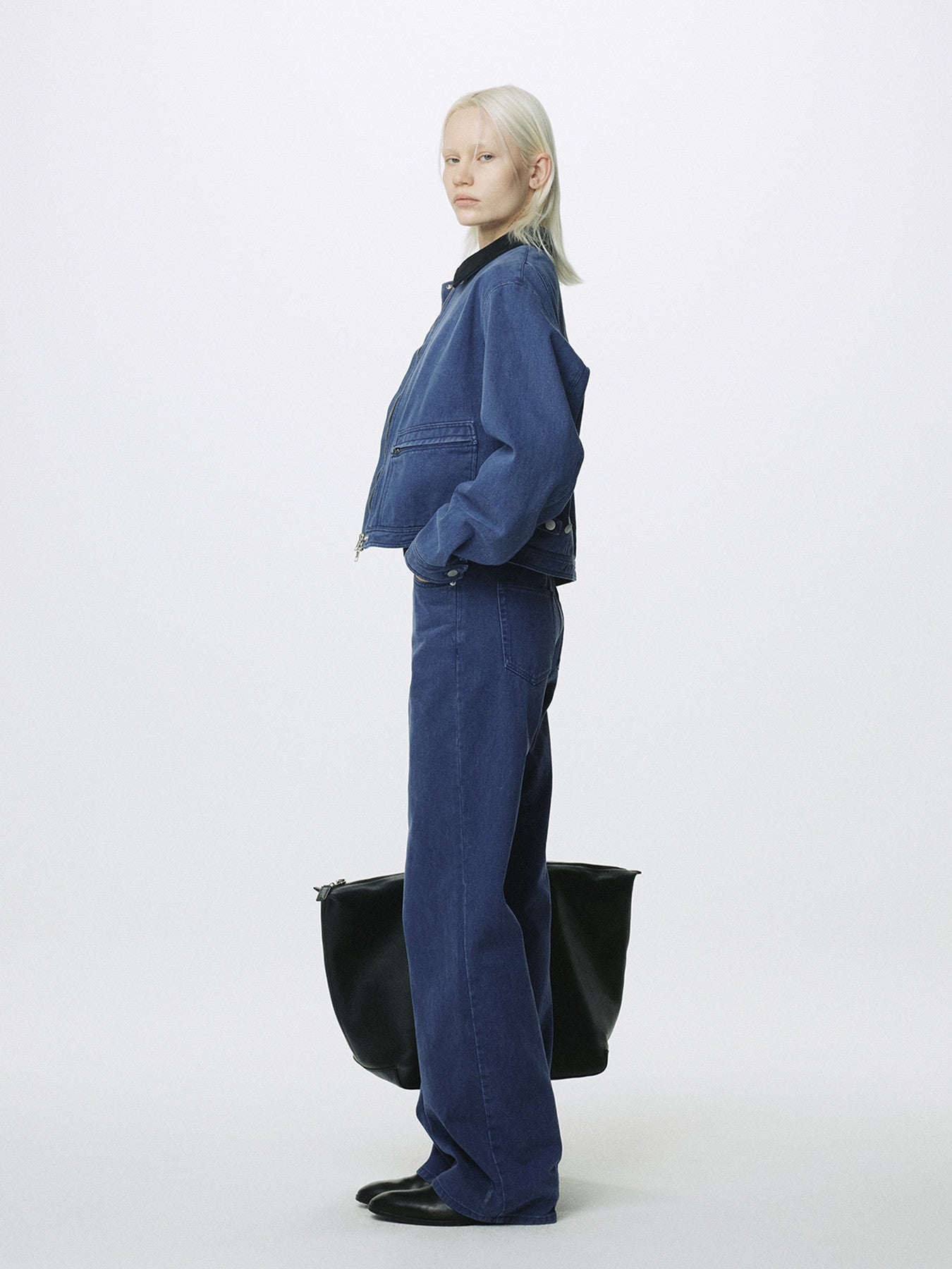 Tonywack - Cropped Work Jacket (Washed Blue) product image 2 | TRAB K-Fashion Australia