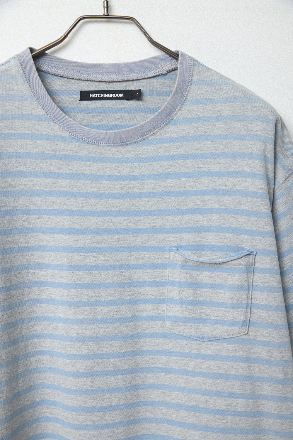 Hatchingroom - VTG Bold Stripe Pocket Tee Sky (Blue) product image 3 | TRAB K-Fashion Australia