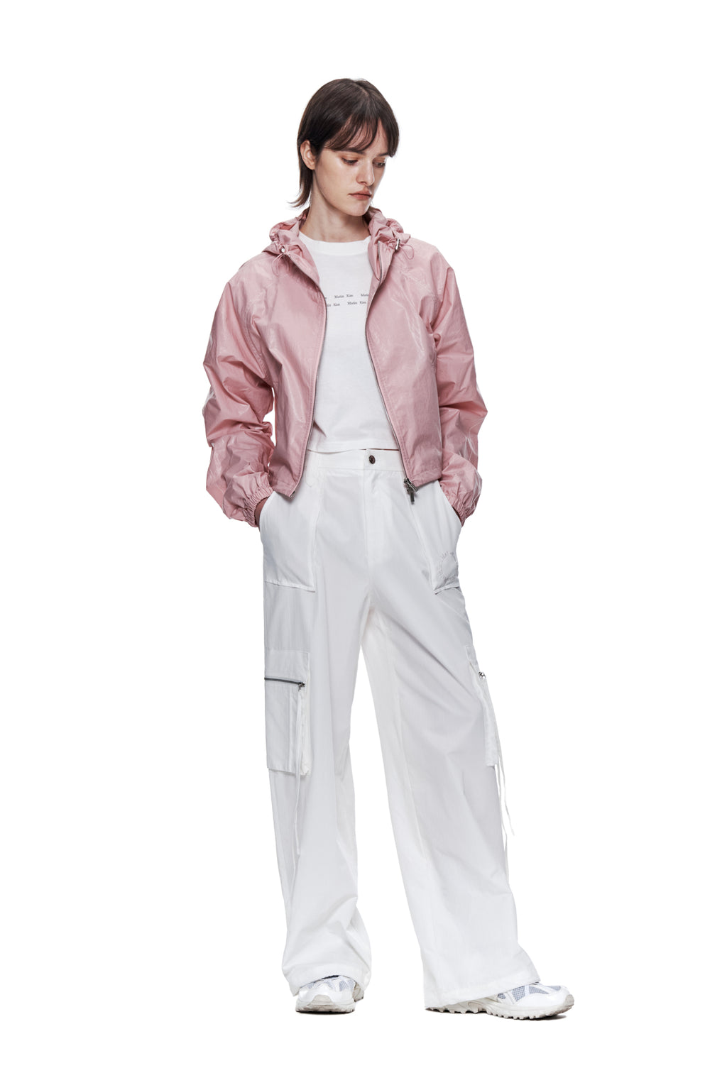 Matin Kim - Matin Crop Hoody Coating Jumper (Pink) product image 8 | TRAB K-Fashion Australia