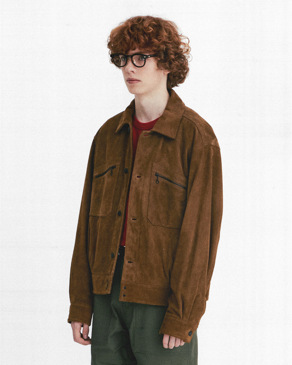 Eastlogue - Workers Blouson Leather Jacket (Brown Nubuck) product image 4 | TRAB K-Fashion Australia