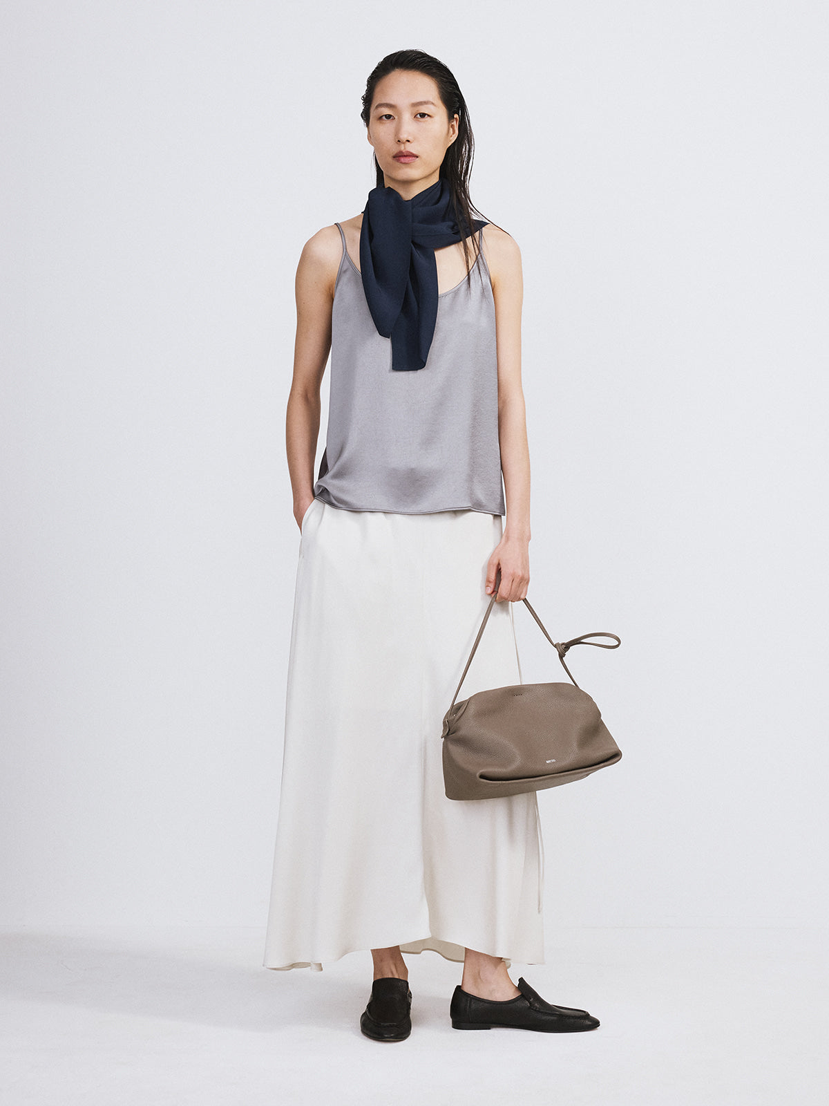 Recto - Back Drape Camisole Top (Stone Grey) product image 2 | TRAB K-Fashion Australia