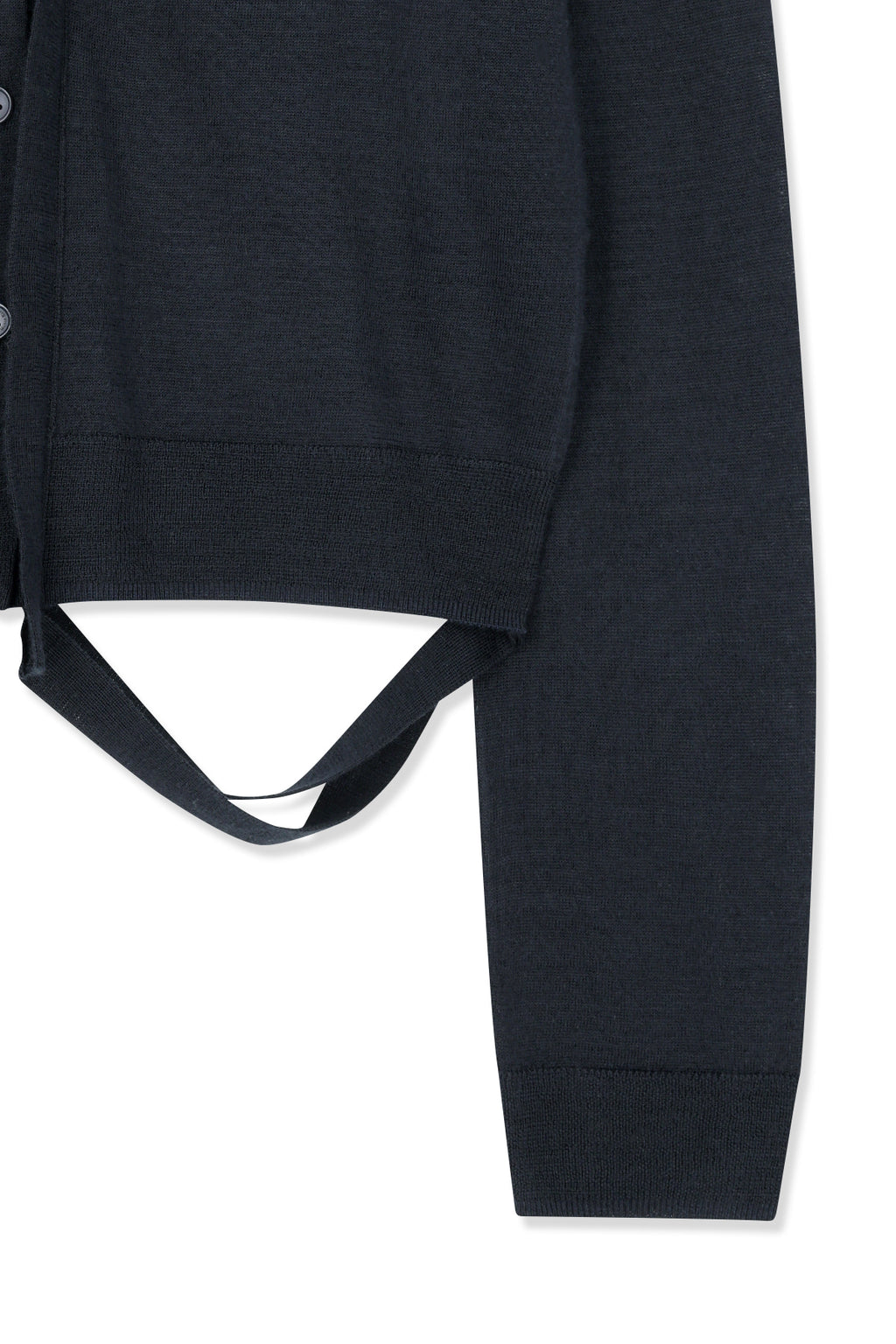 Matin Kim - String Detail Knit Cardigan (Dark Navy) product image 5 | TRAB K-Fashion Australia