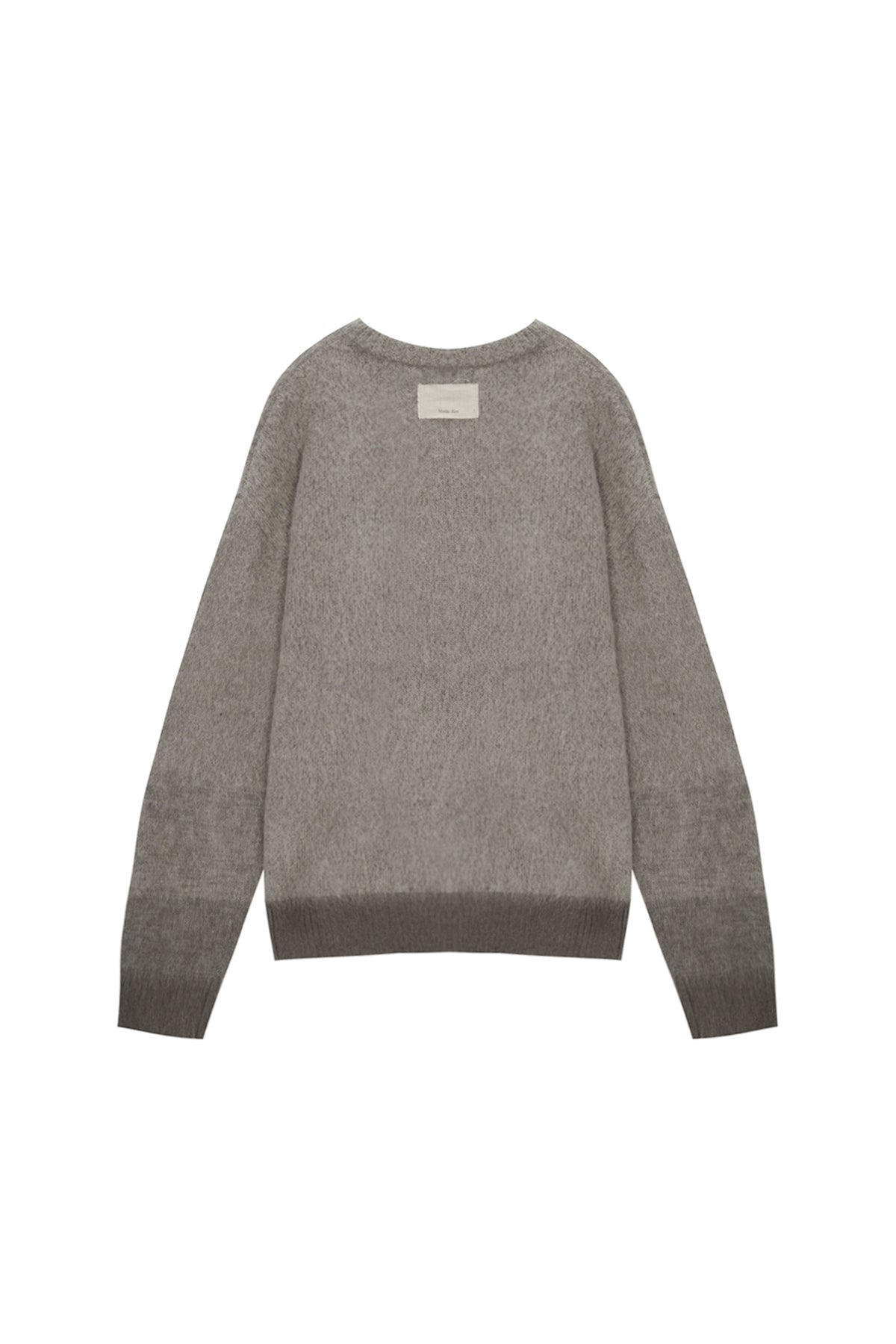 Matin Kim - Hairy Big Logo Sweater (Dark Beige) product image 2 | TRAB K-Fashion Australia