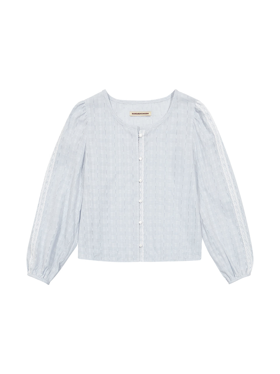 Margarin Fingers - Lace Line Blouse (Light Blue) product image 2 | TRAB K-Fashion Australia